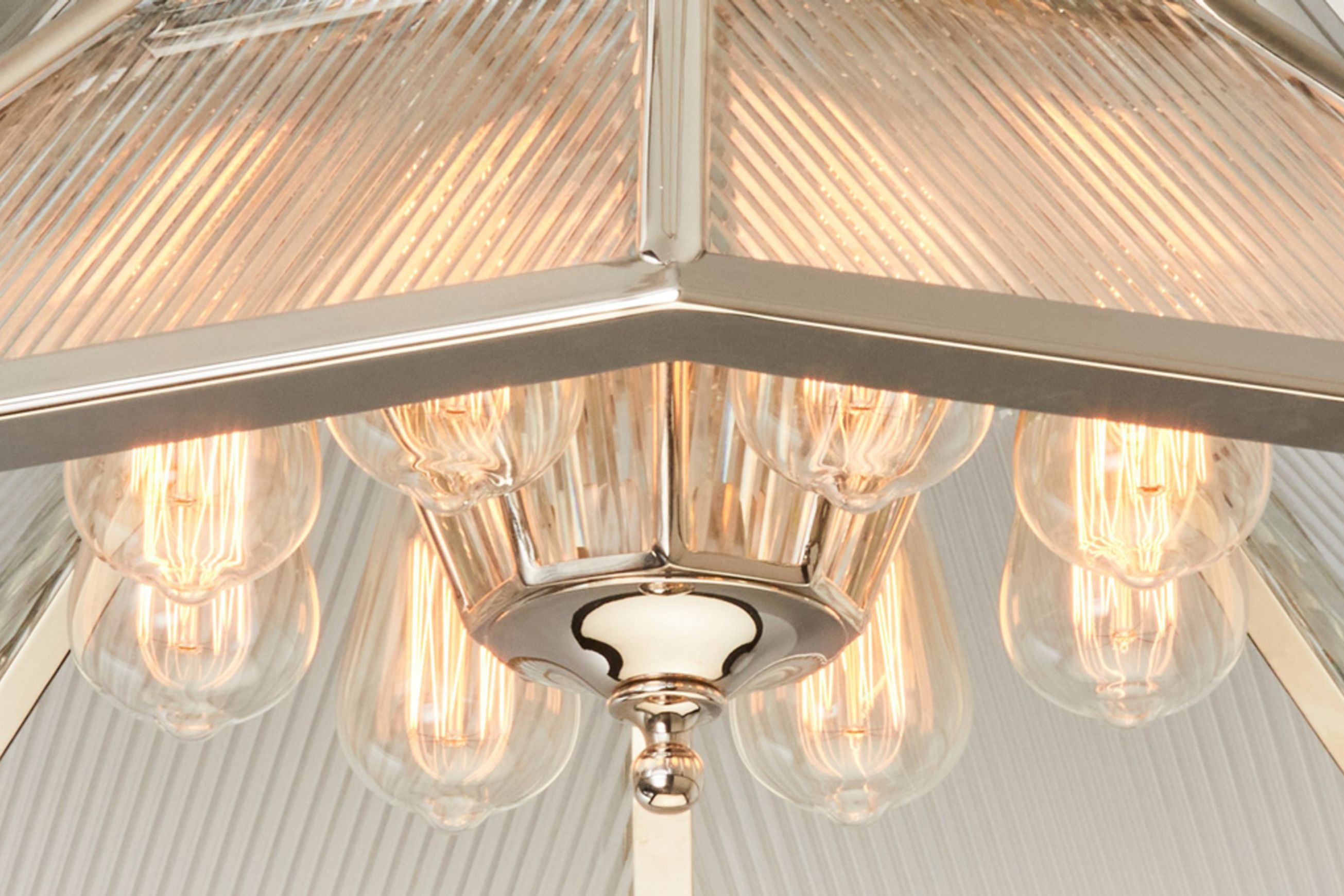 Rivington Medium 8-Paneled Chandelier – Nickel
