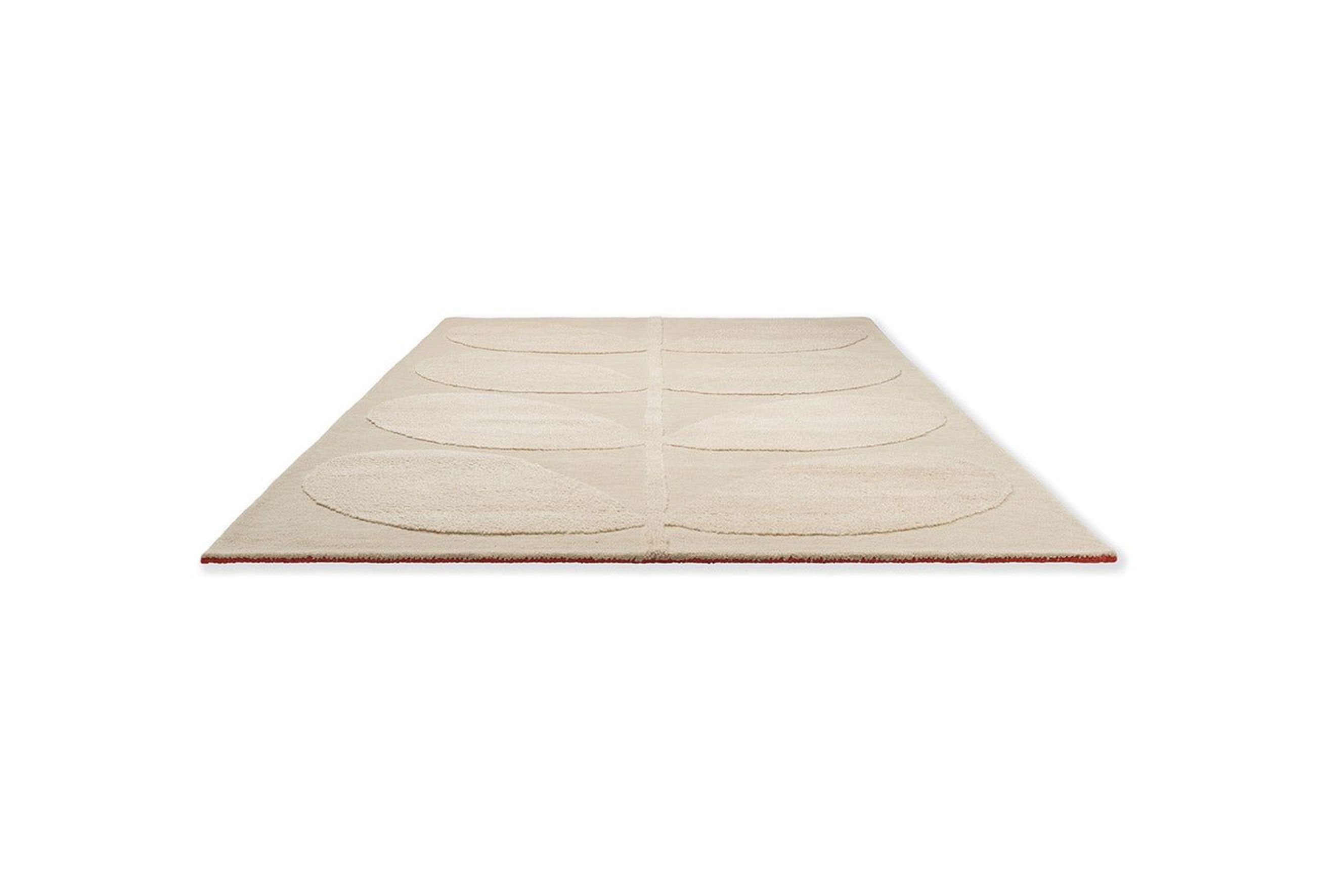 Orla Kiely Solid Stem Rug - Ecru | 100% Wool Designer Floor Rug