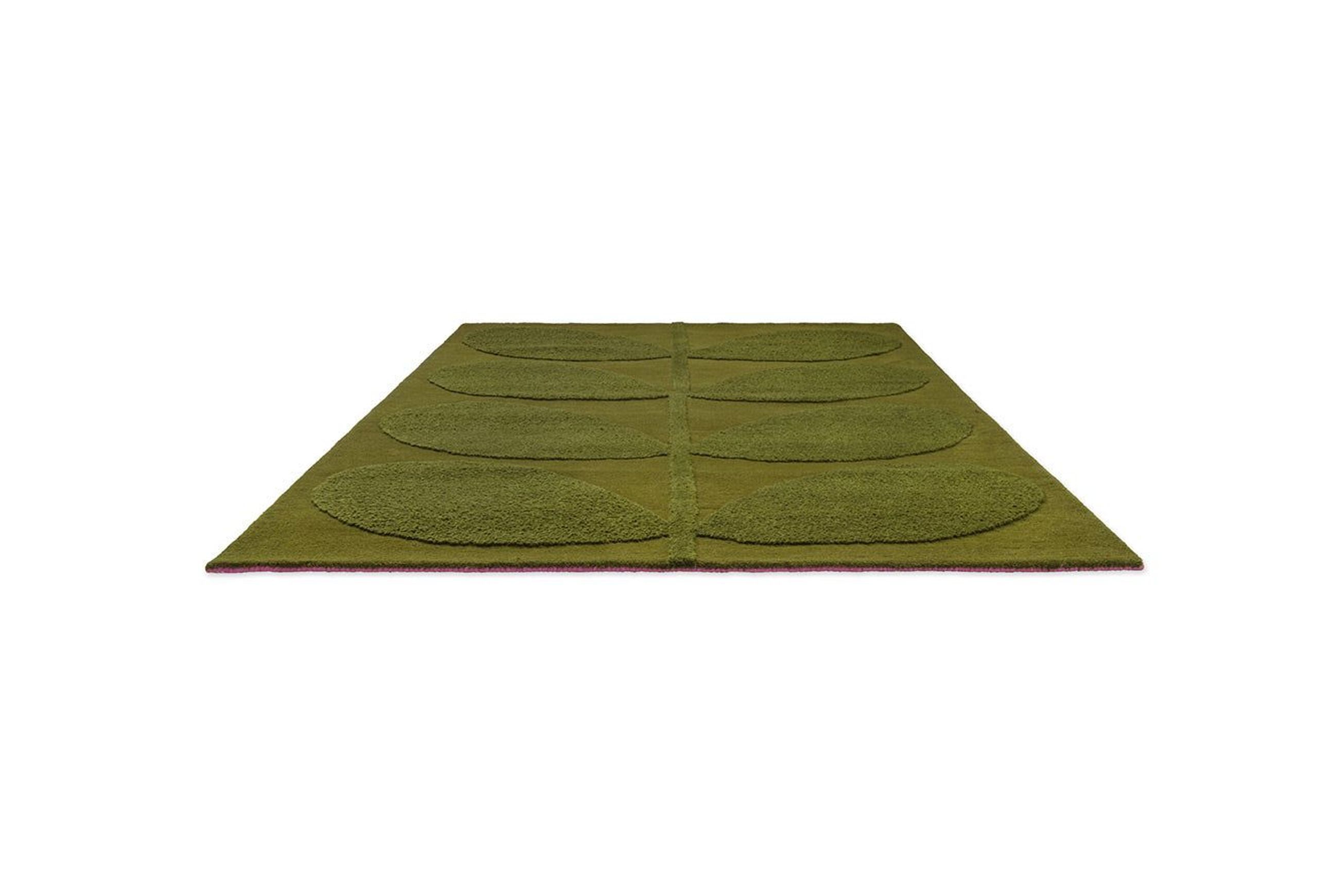 Orla Kiely Solid Stem Rug - Fern | 100% Wool Designer Floor Rug