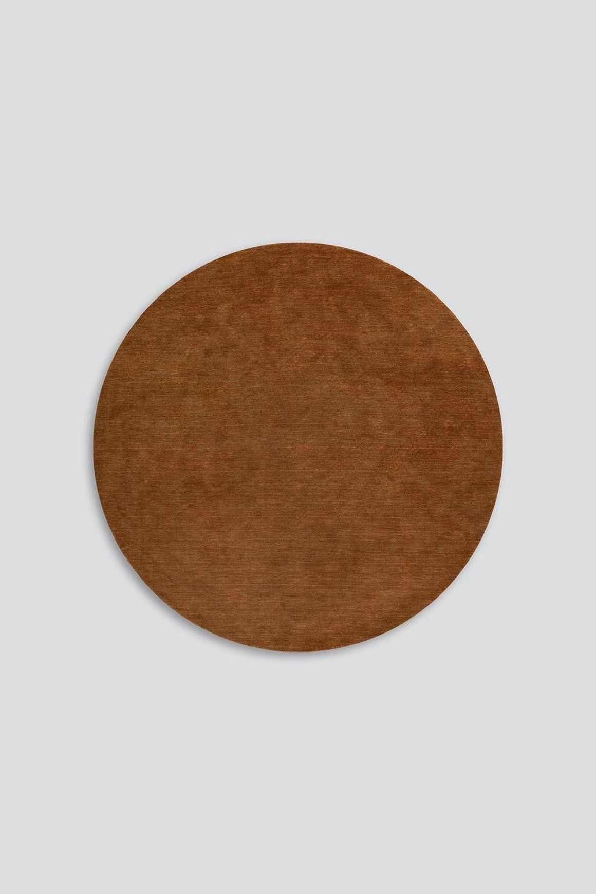 Baya Sandringham 100% NZ Wool Round Rug - Pecan