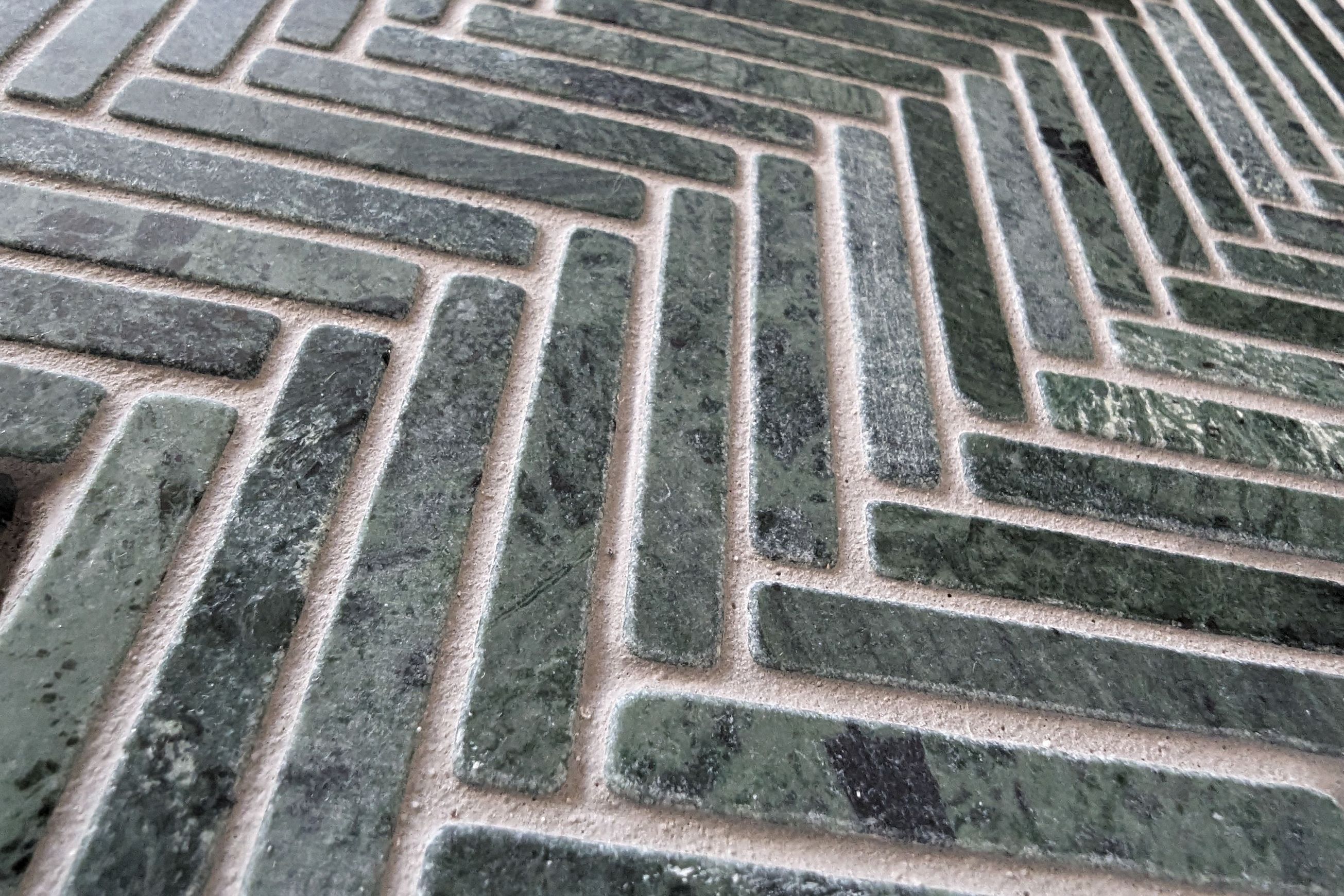 Herringbone Weave Mosaic - Verde