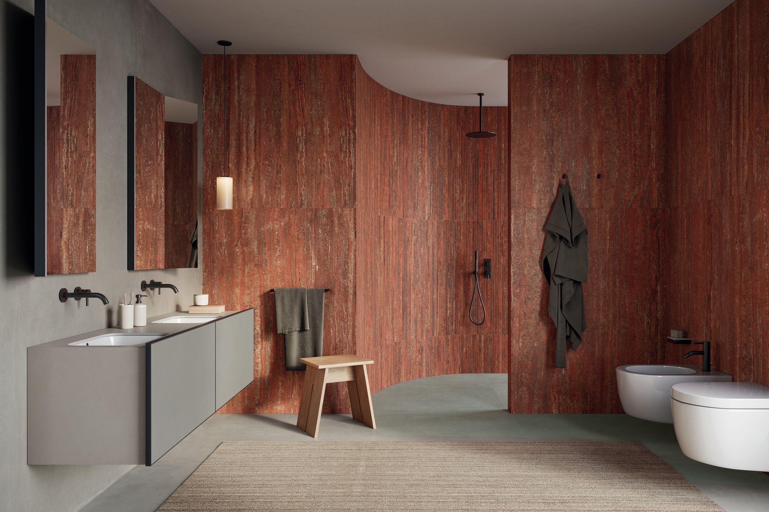 Trav Rosso Vein Matt 60x120