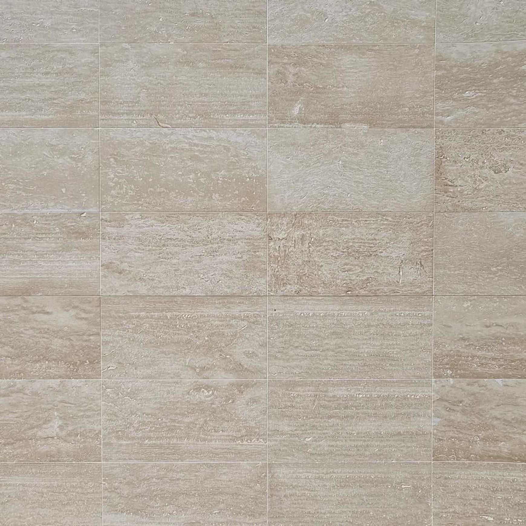 12mm Ivory Vein Cut Travertine Tiles - Honed & Unfilled
