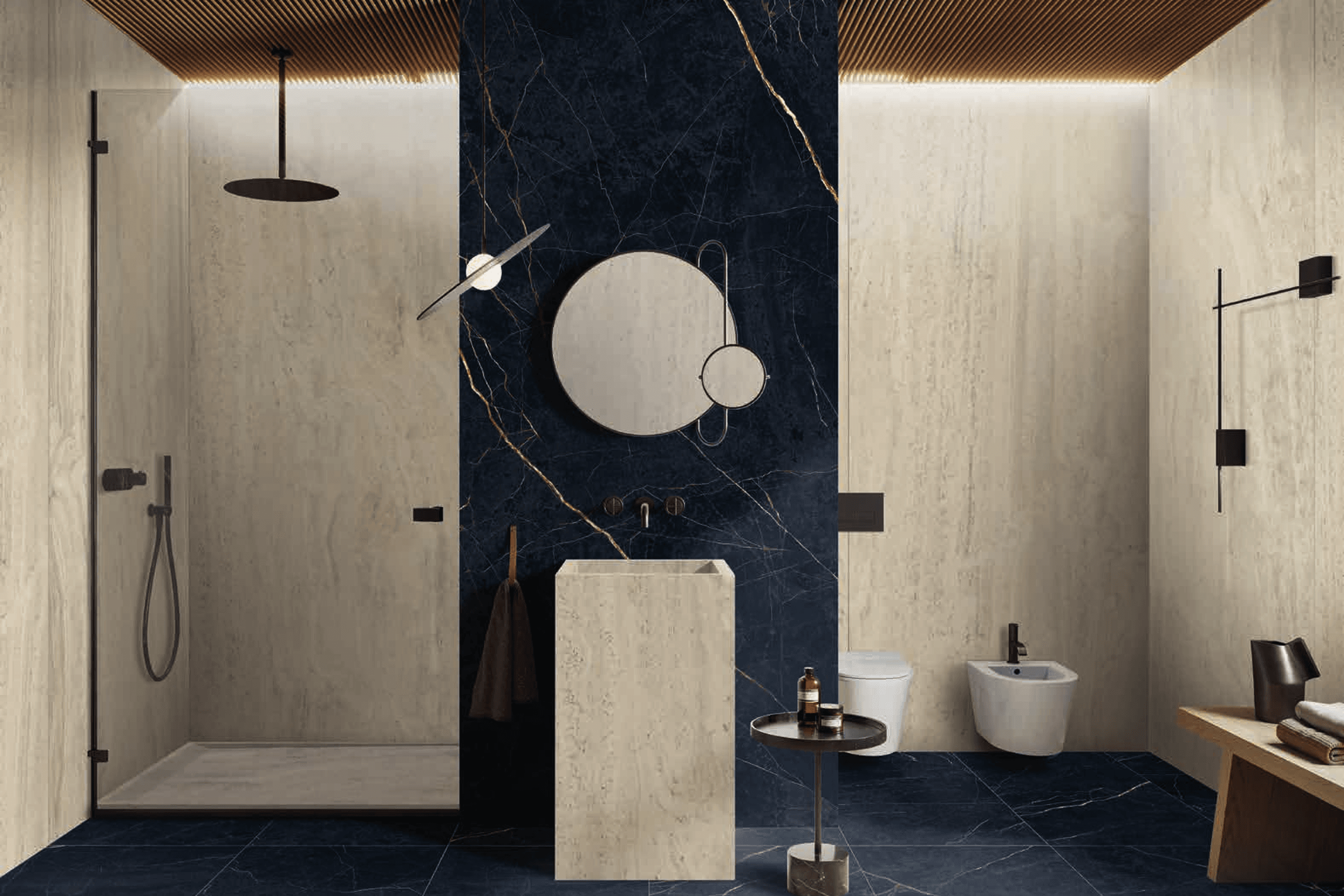 Navona Travertine Tiles by Flaviker