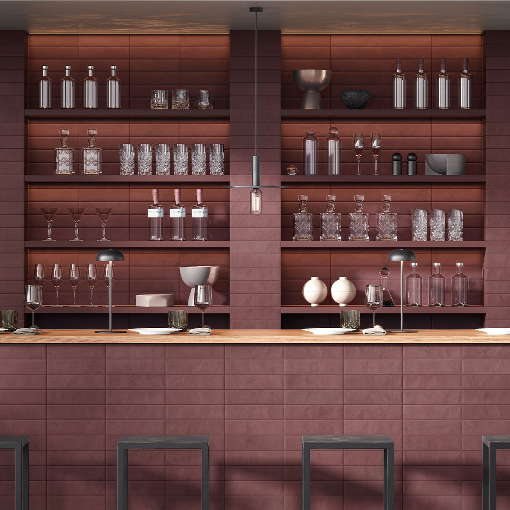 Cinder Maroon | Perini Tiles