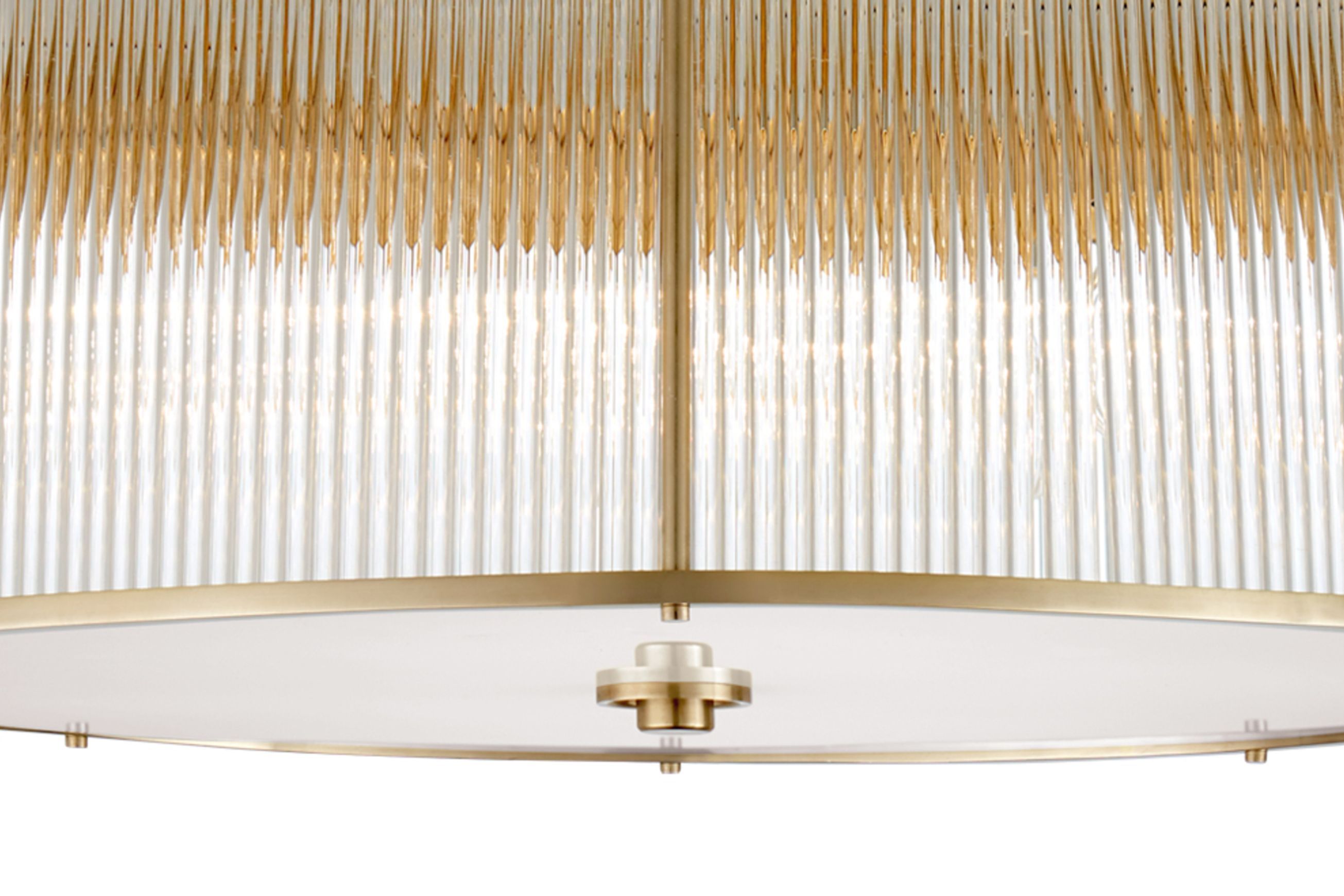 Allen Grande Flush Mount – Natural Brass