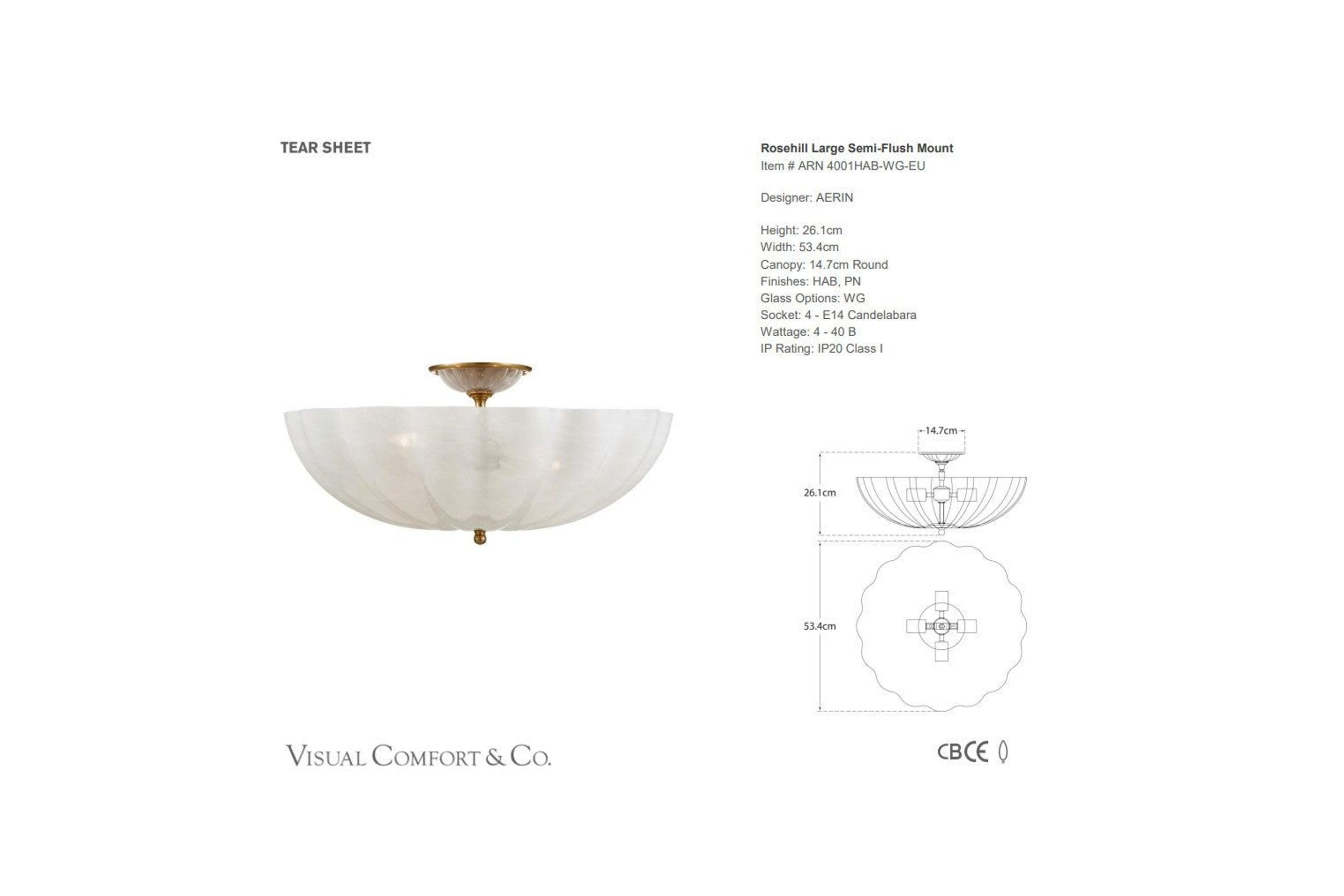 Visual Comfort AERIN Rosehill Large Flush Mount