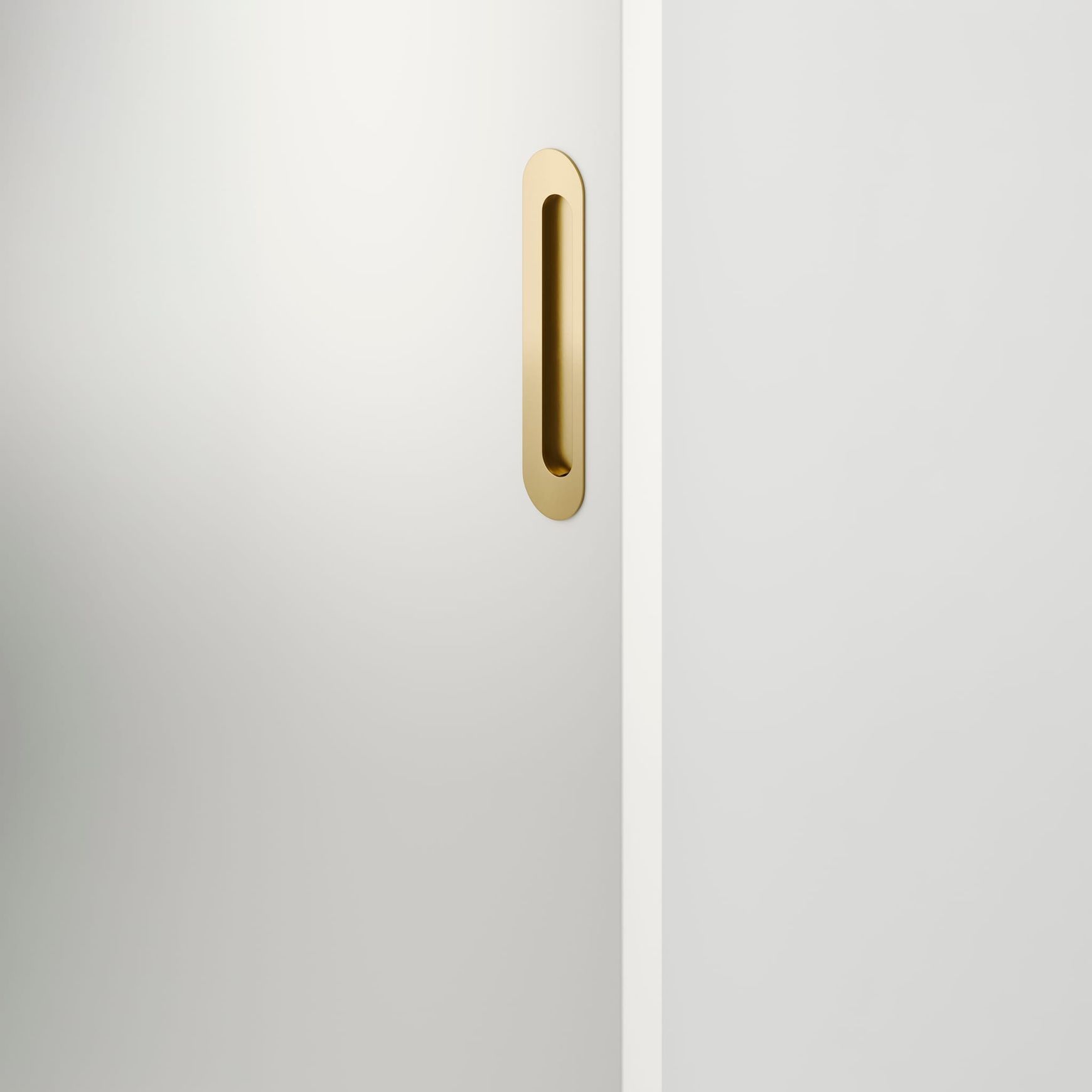 Puerto Flush Pull | Brushed Gold PVD
