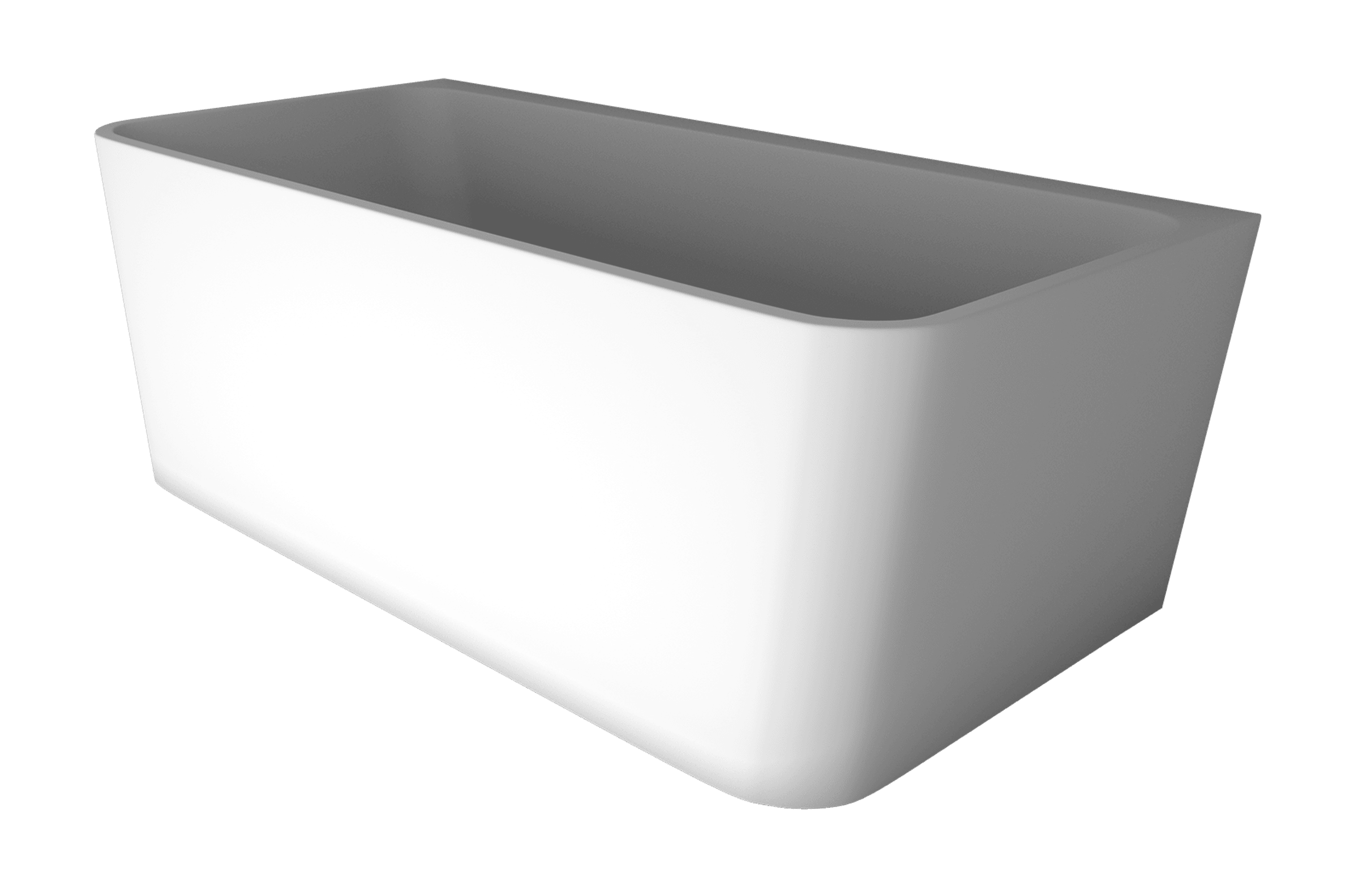 'The Smith' Bath 1500mm Back To Wall Gloss White Acrylic