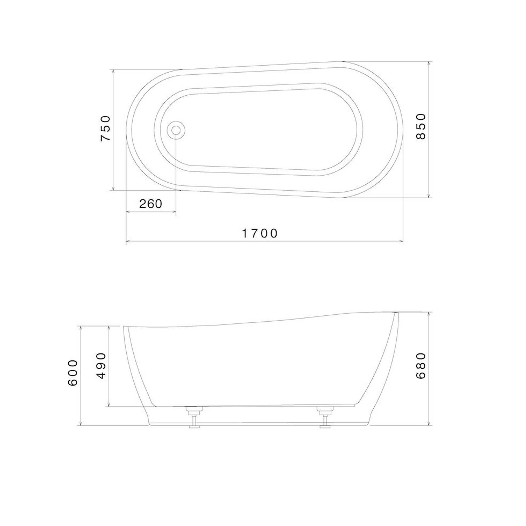 Blanc 1700 Freestanding Bath