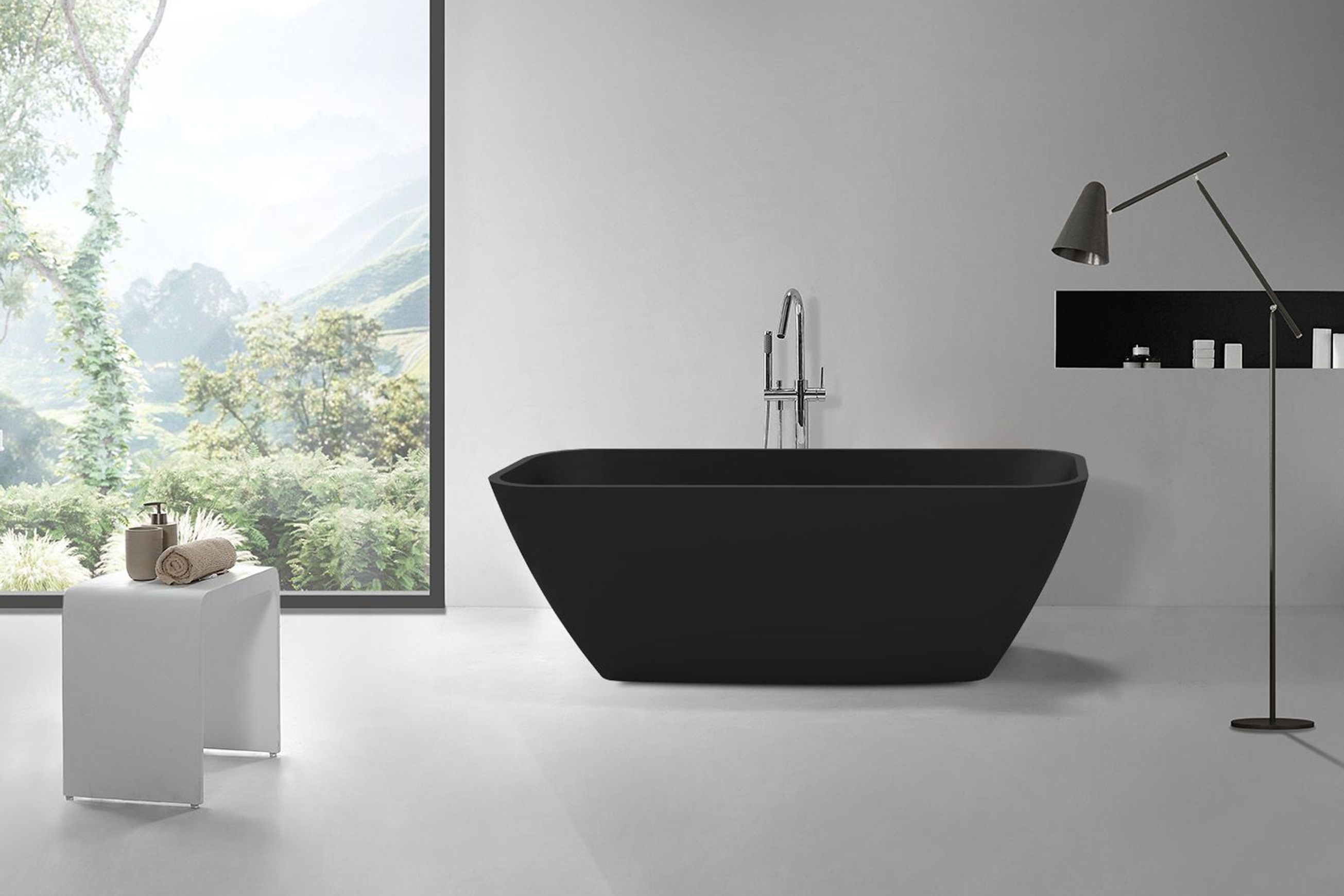 B037 Modern Angular Hugi Bath 1705MM