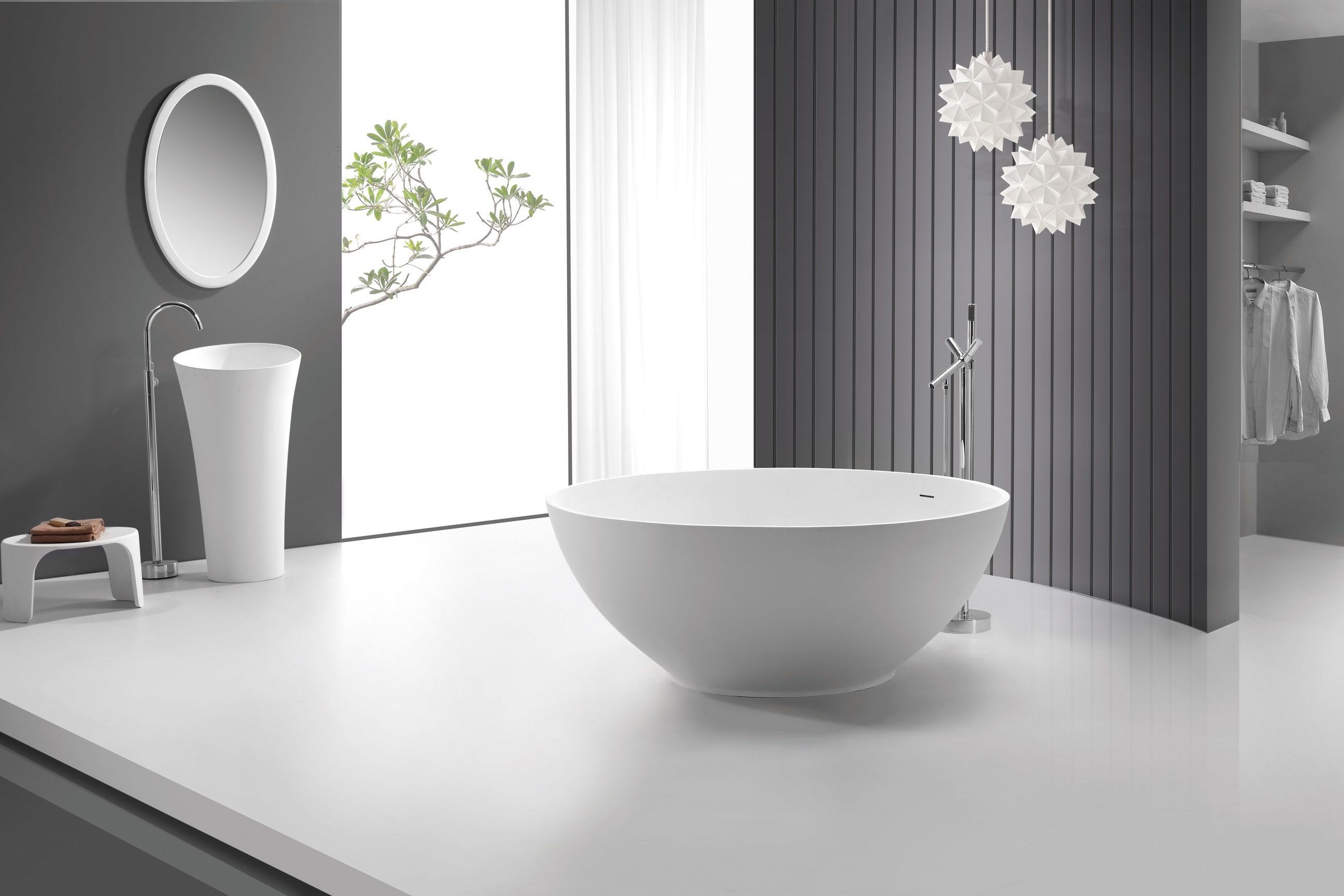 B056 Resort-style Round Hugi Bath 1500MM