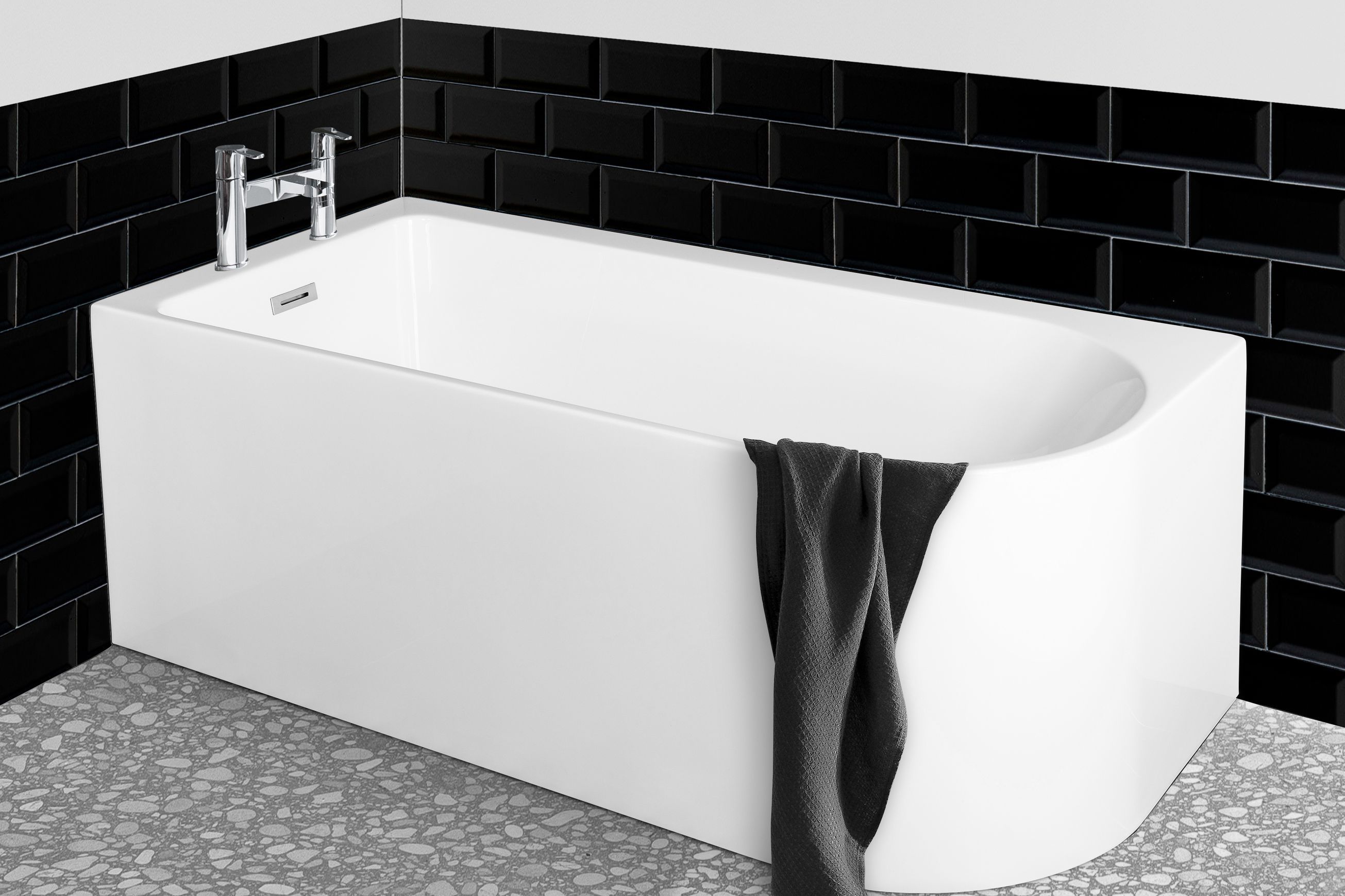 Curve Corner Acrylic Bath