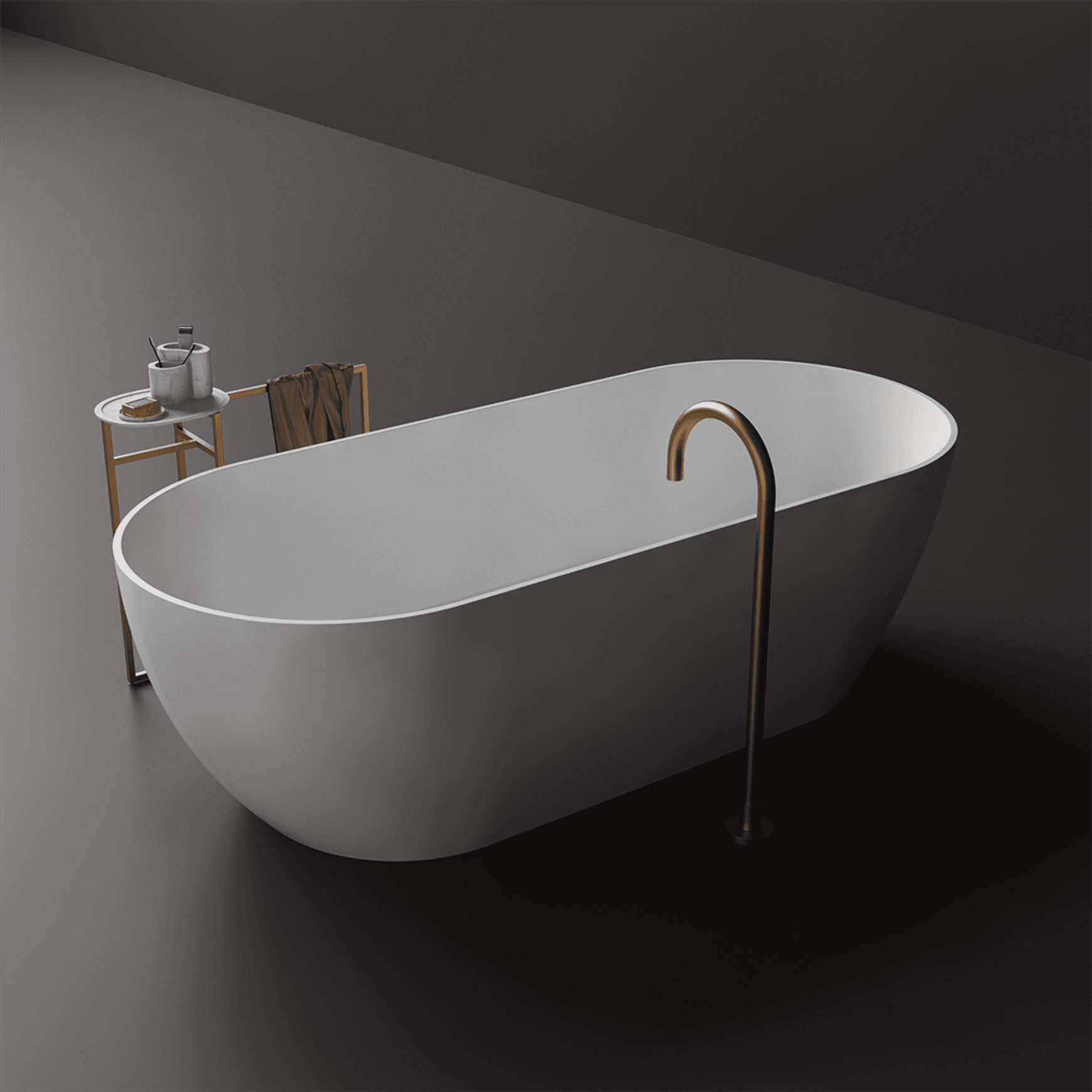 Slimline Justina Lightweight Stone Bath Various Sizes