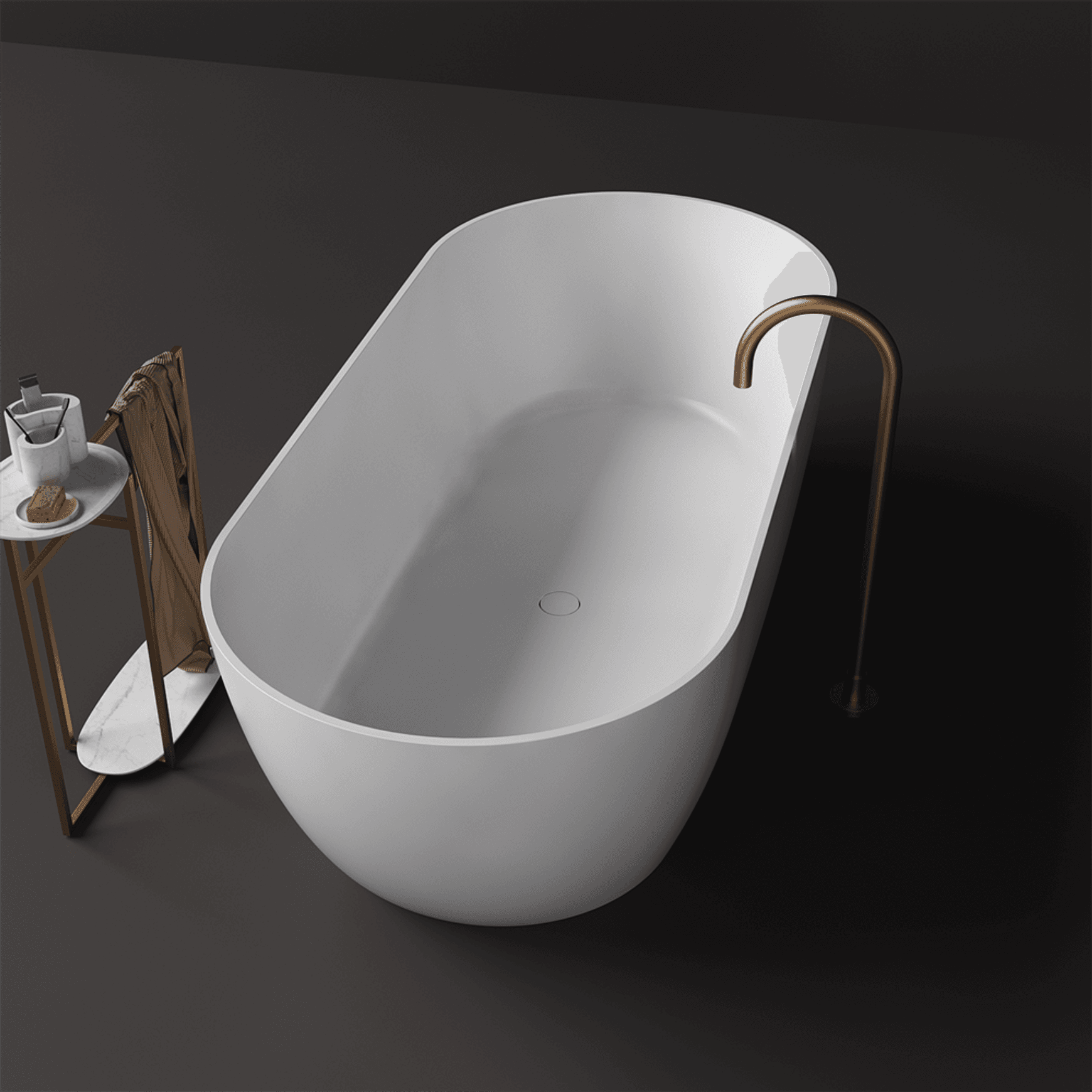 Slimline Justina Lightweight Stone Bath Various Sizes