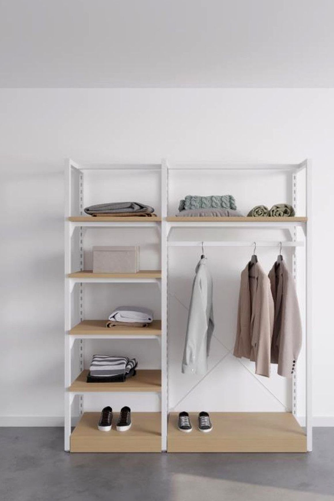 The Fresh White Sneakers Free-Standing Kitset Wardrobe