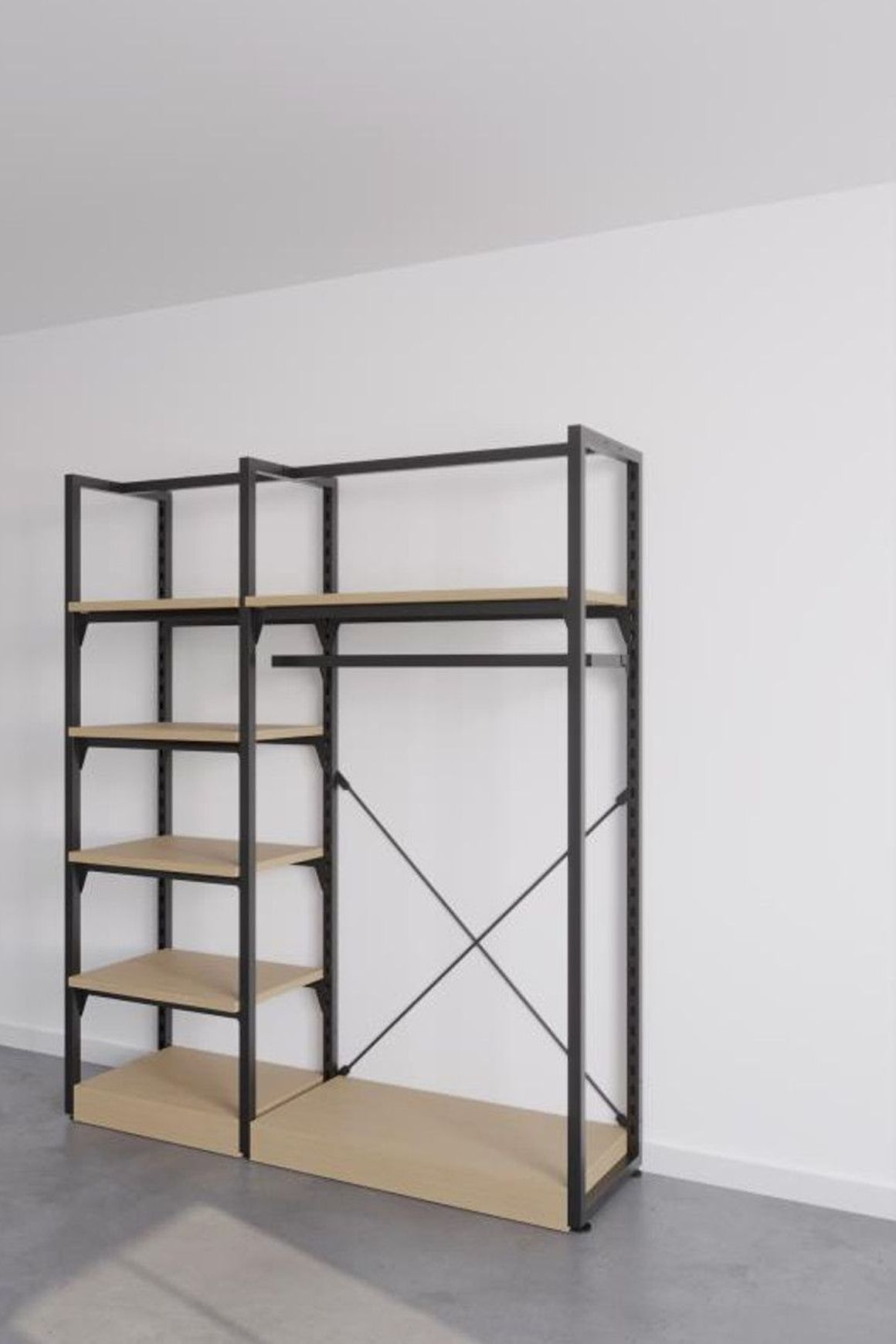 The Fresh White Sneakers Free-Standing Kitset Wardrobe