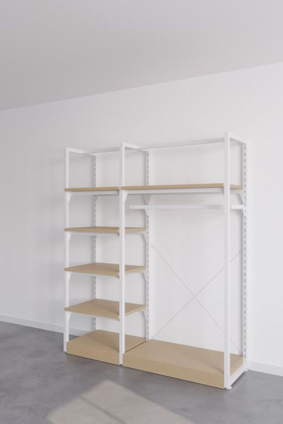 The Fresh White Sneakers Free-Standing Kitset Wardrobe