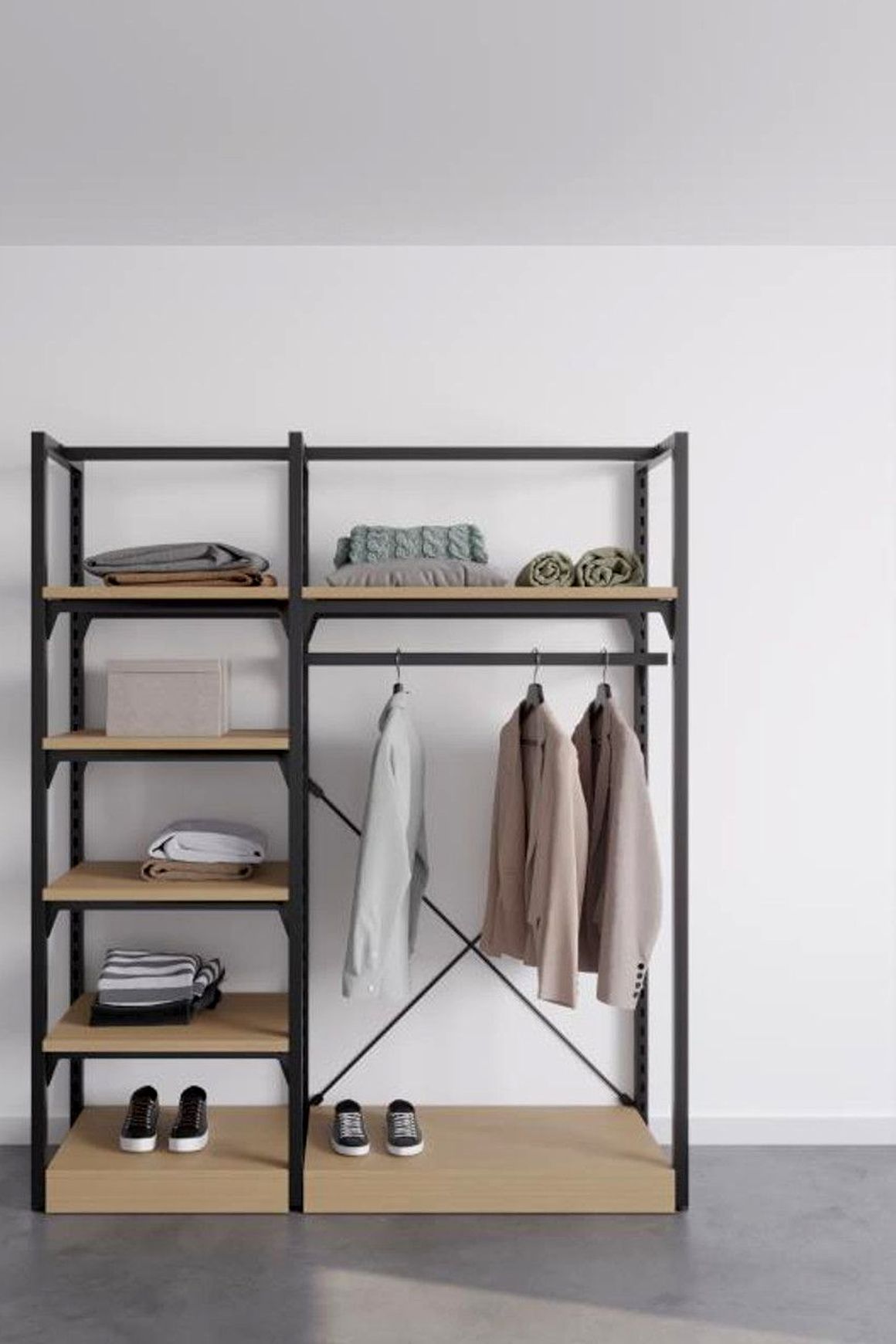 The Fresh White Sneakers Free-Standing Kitset Wardrobe
