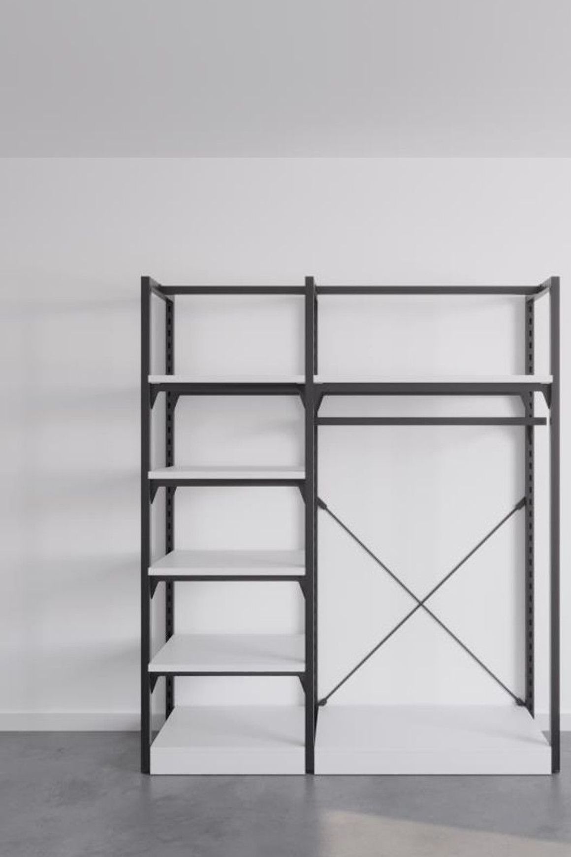 The Fresh White Sneakers Free-Standing Kitset Wardrobe