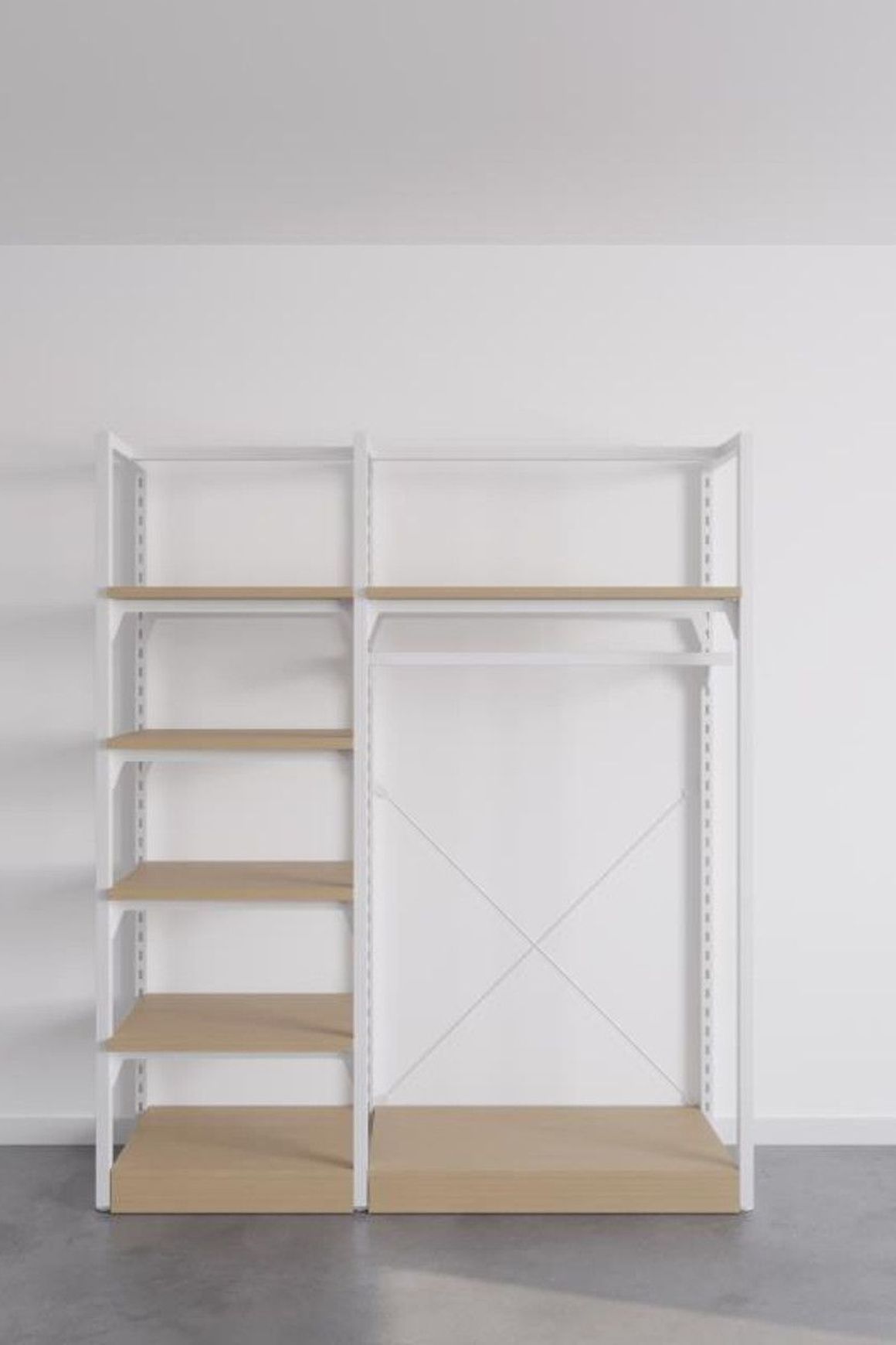 The Fresh White Sneakers Free-Standing Kitset Wardrobe