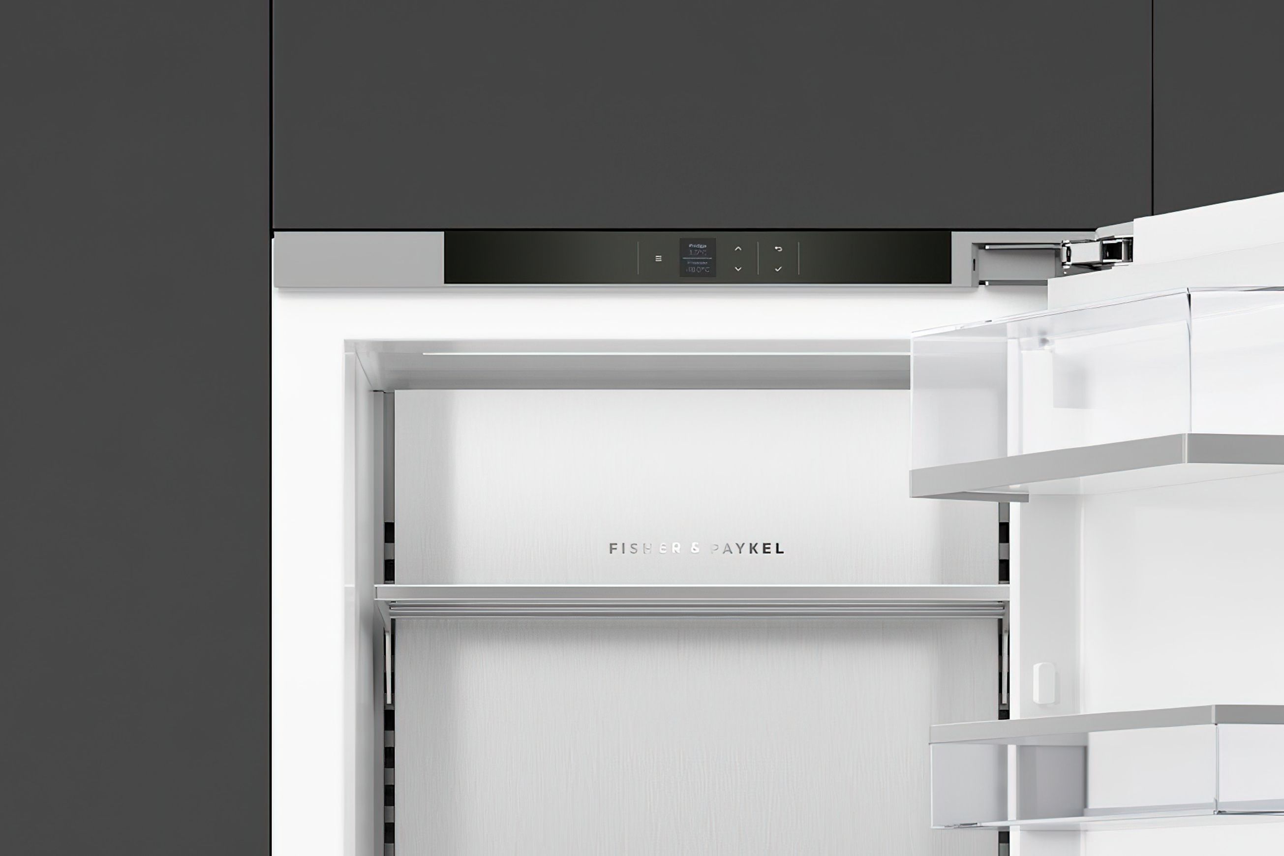 F&P Integrated Refrigerator Freezer, 60cm, Ice & Water
