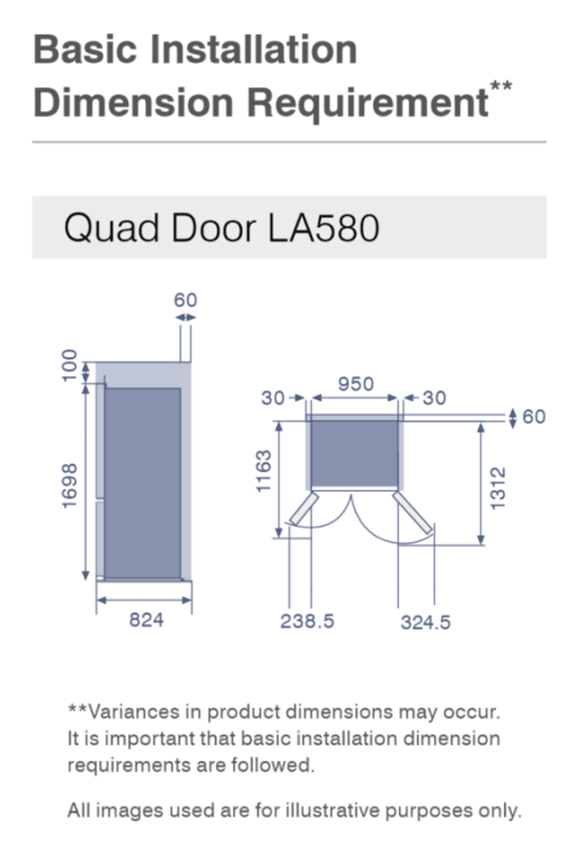 L4 Grande Quad Door Refrigerator
