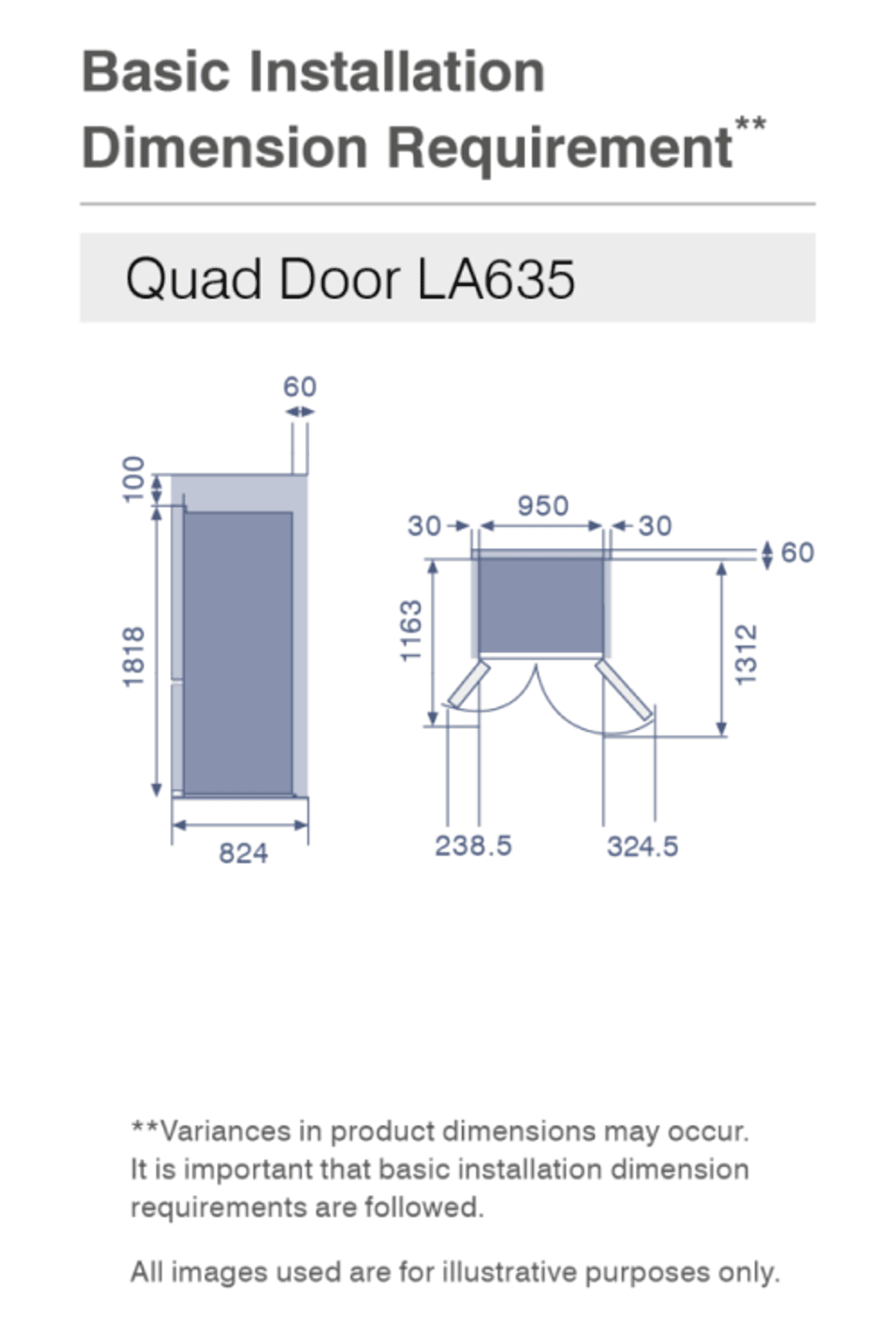 L4 Grande Quad Door Refrigerator