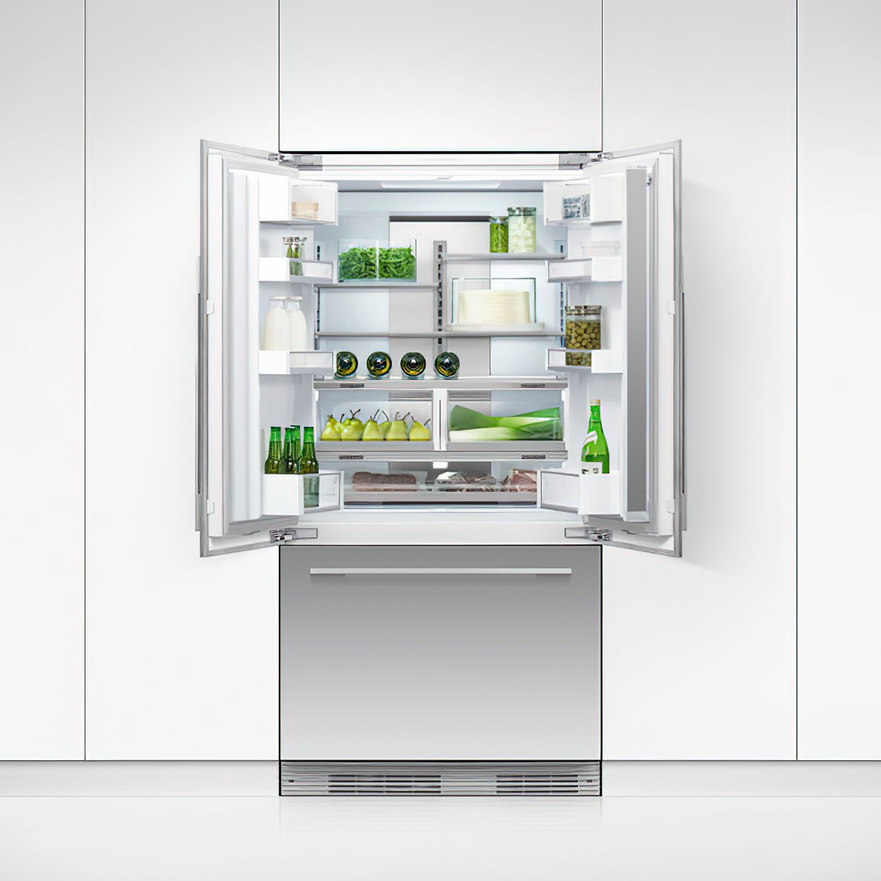 F&P Integrated French Door Fridge Freezer Ice & Water