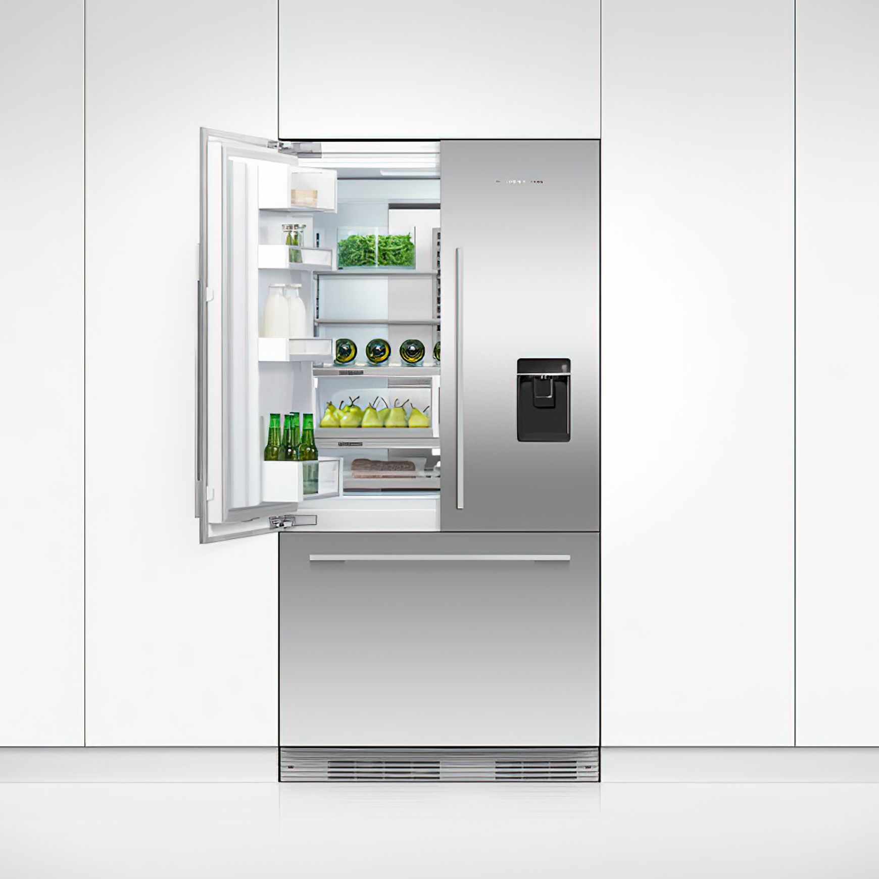 F&P Integrated French Door Fridge Freezer Ice & Water