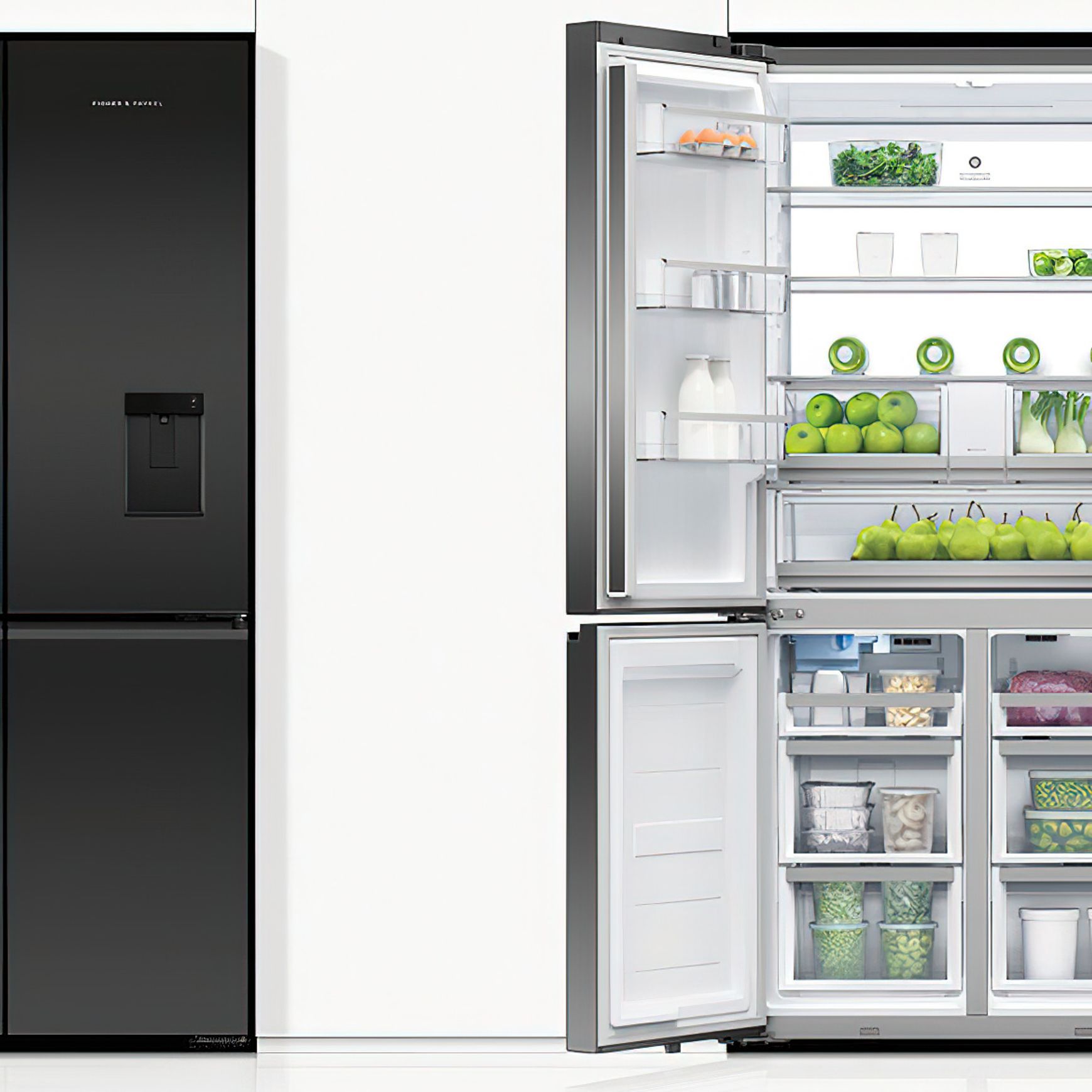 F&P Freestanding Quad Door Refrigerator Freezer, 690L