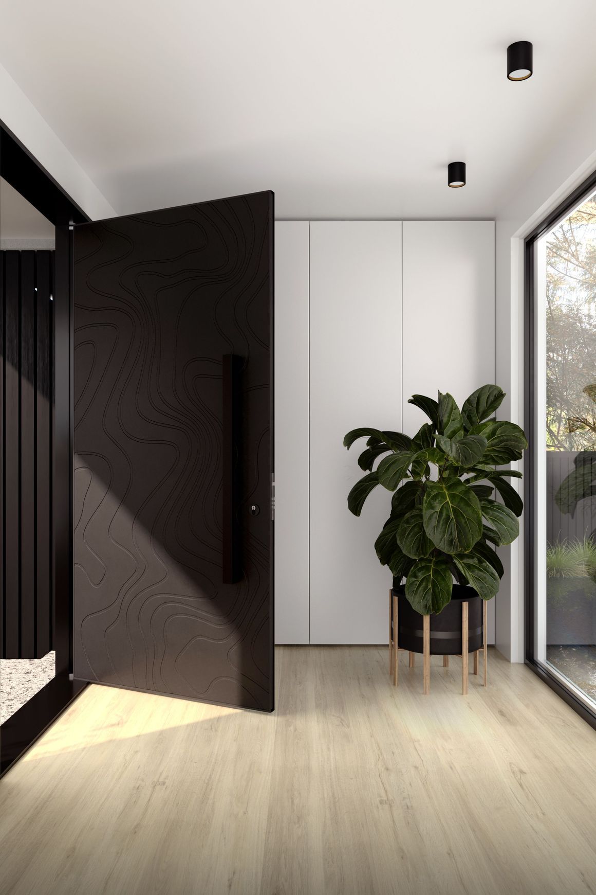 Meta 4 Patterned Aluminium FL Door