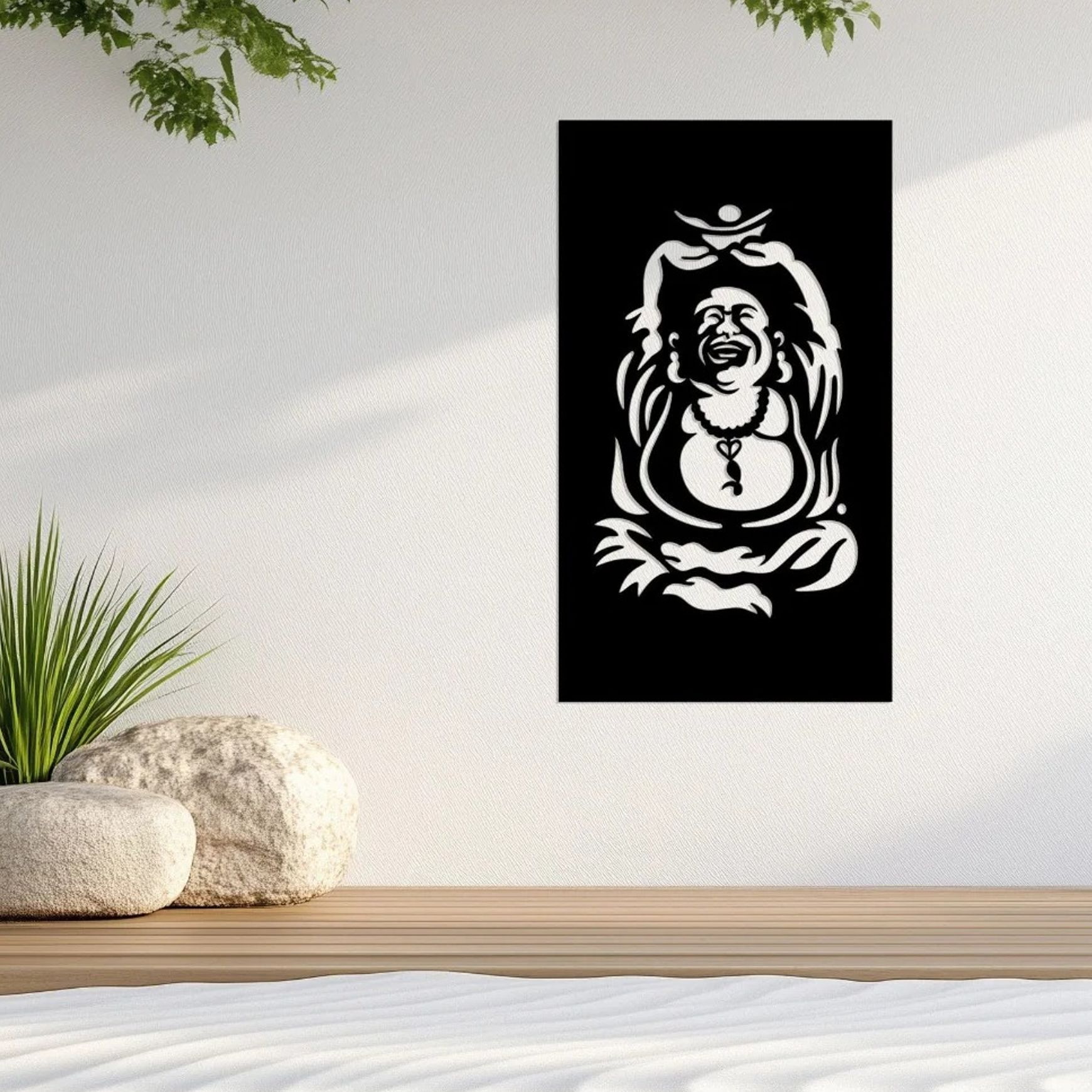 Laughing Buddha - Laser Cut Fence Panel