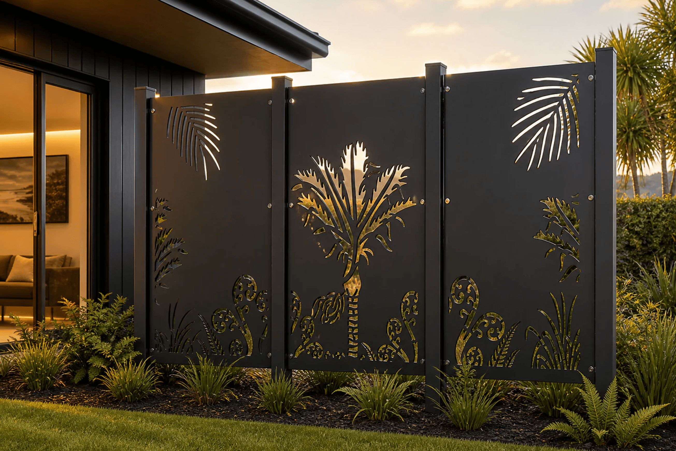 Privacy Screen - Nikau Decorative Panel Set