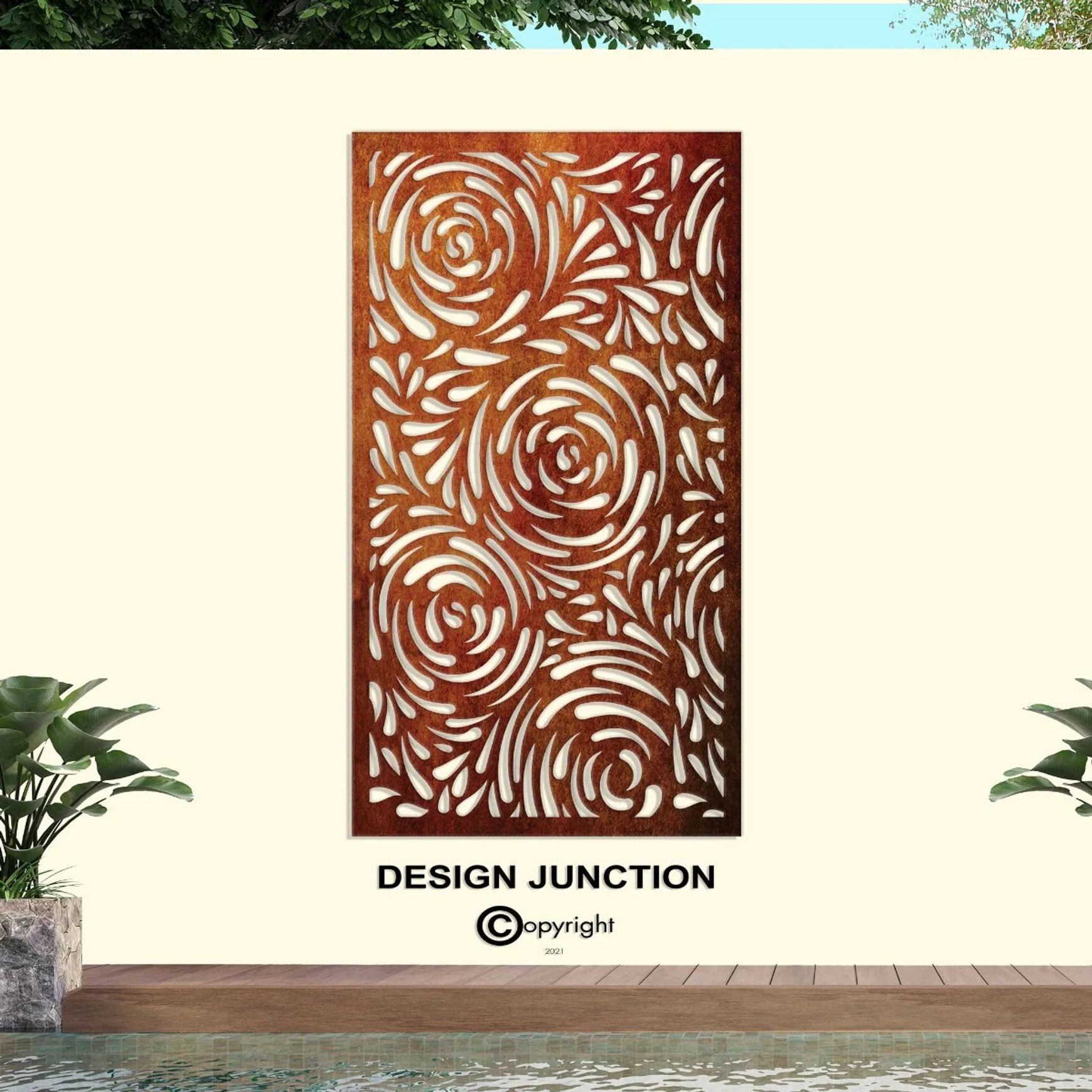 Privacy Screen & Fence Panel - Drop Flower
