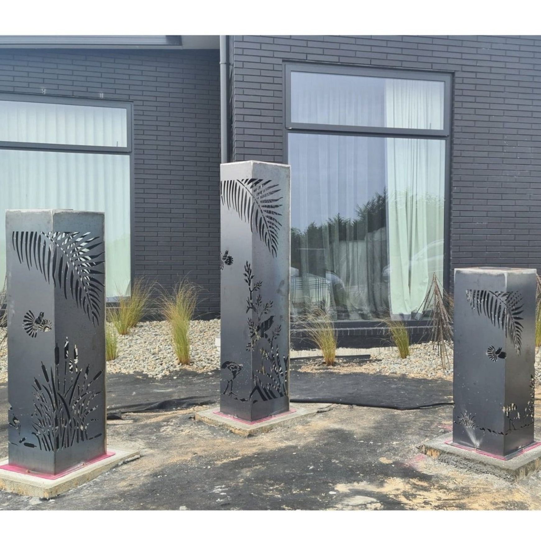 Corten Steel Garden Sculptures -  Wild Light pillar