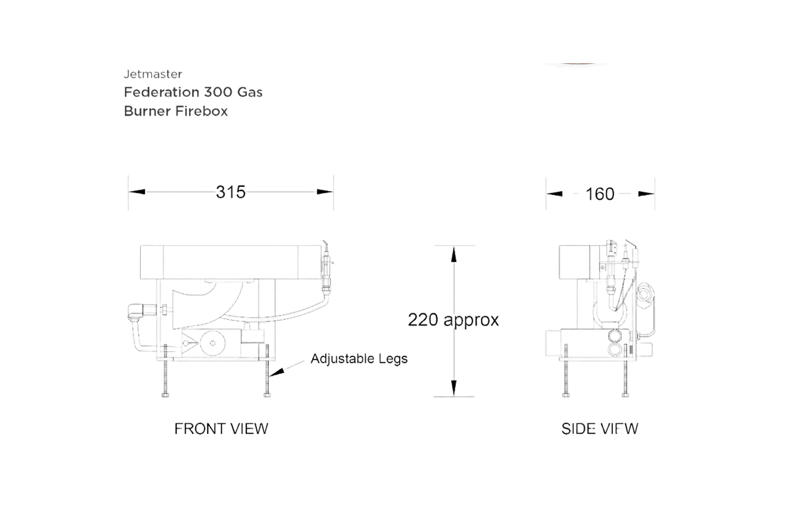 Federation 300 Gas Burner | Gas Fireplace