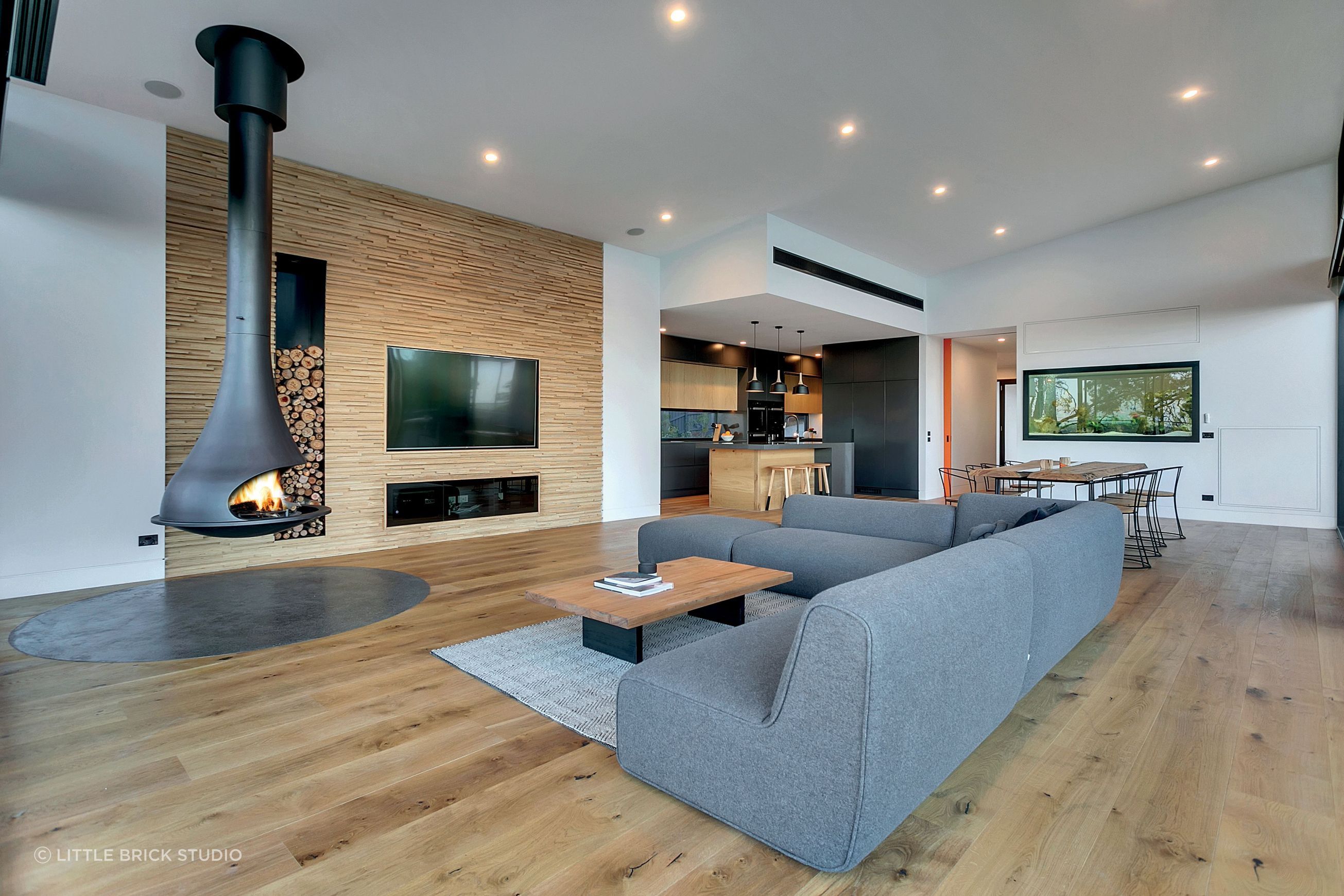 JC Bordelet Tatiana 997 - Suspended Wood Fireplace