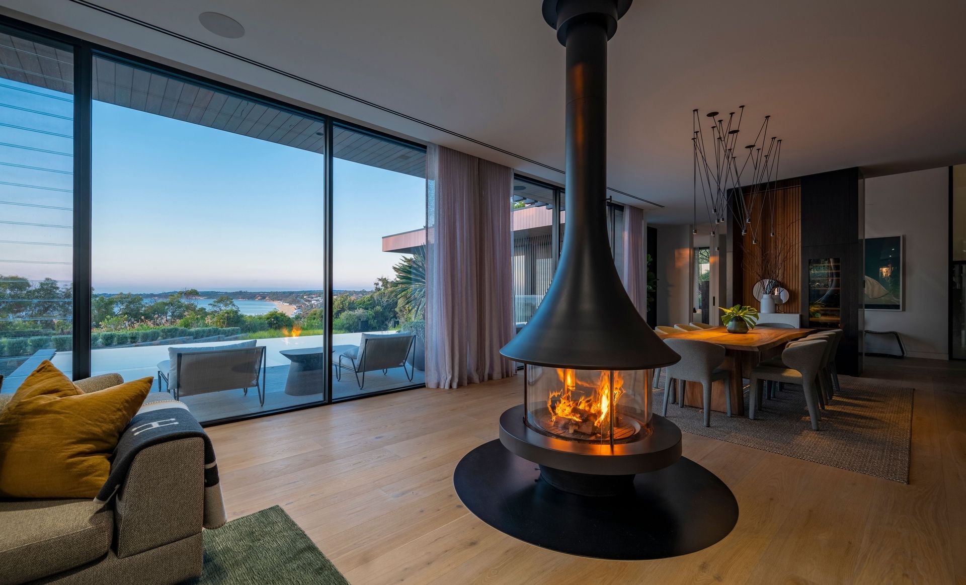 JC Bordelet Eva 992 - Suspended Wood Fireplace
