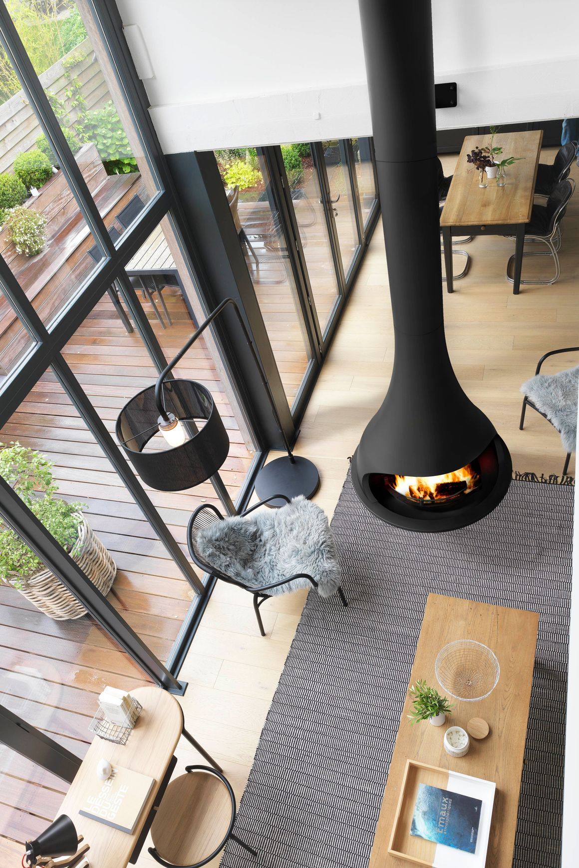JC Bordelet Tatiana 997 - Suspended Wood Fireplace