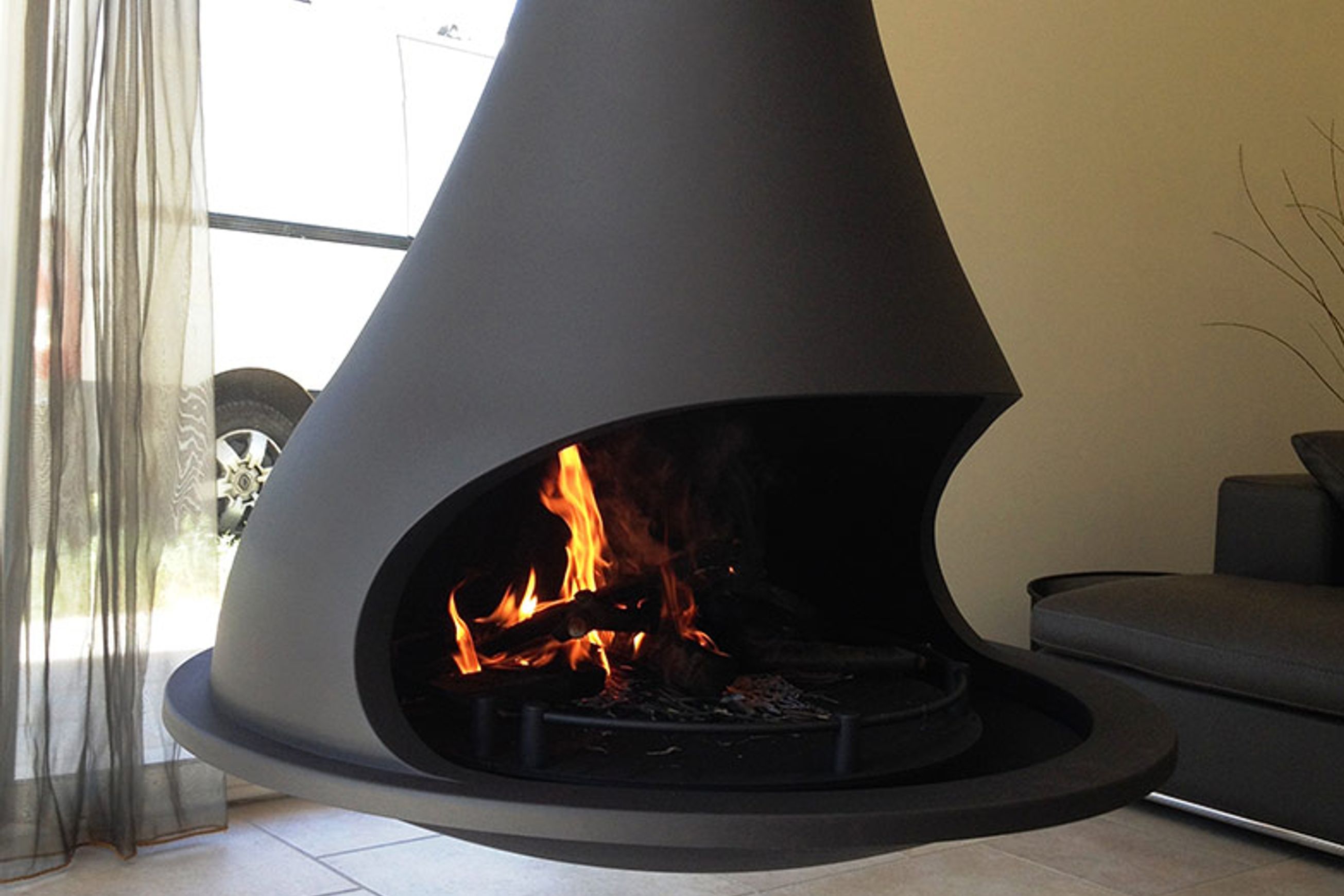 JC Bordelet Tatiana 997 - Suspended Wood Fireplace
