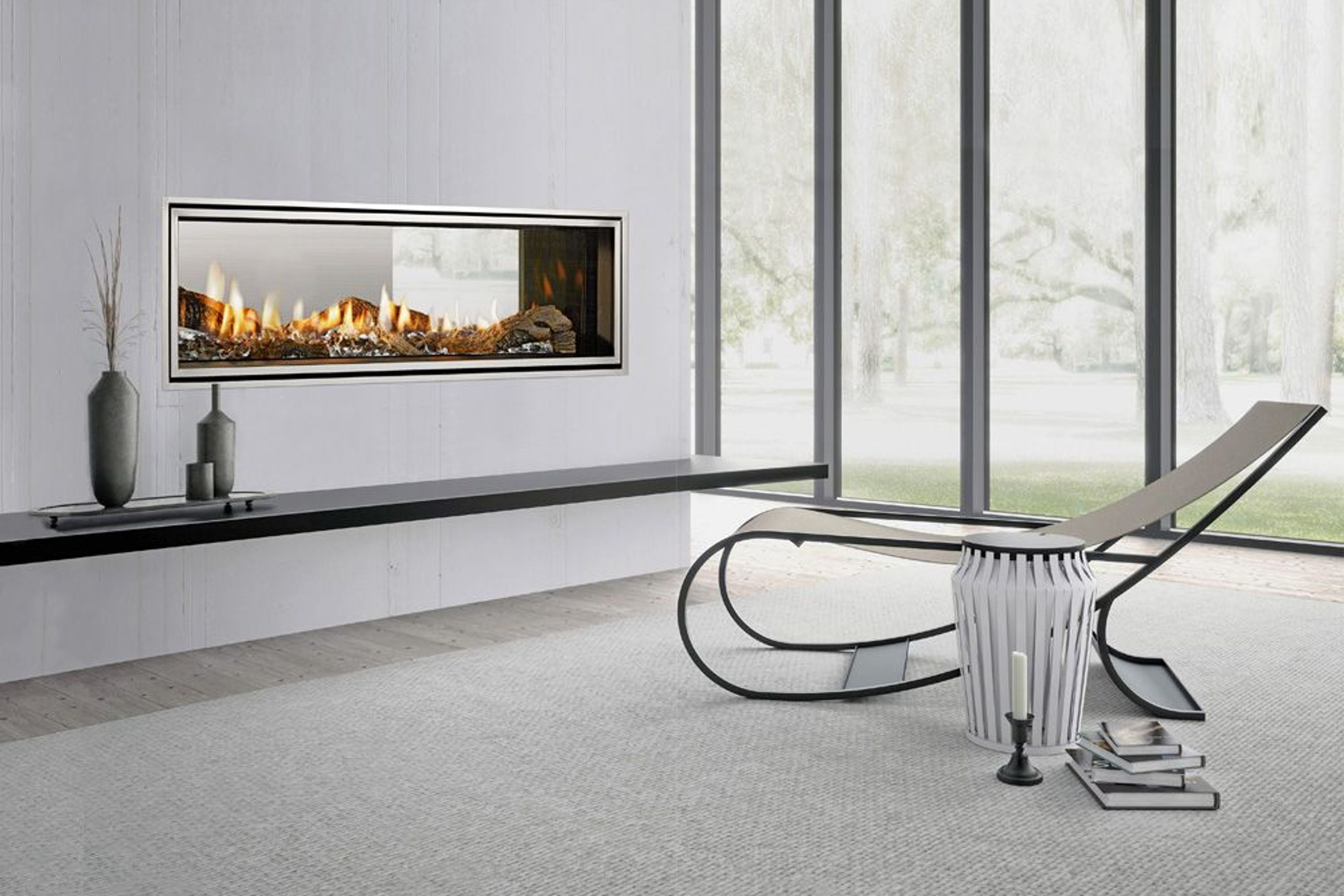 Mezzo Series Double Sided | Gas Fireplace