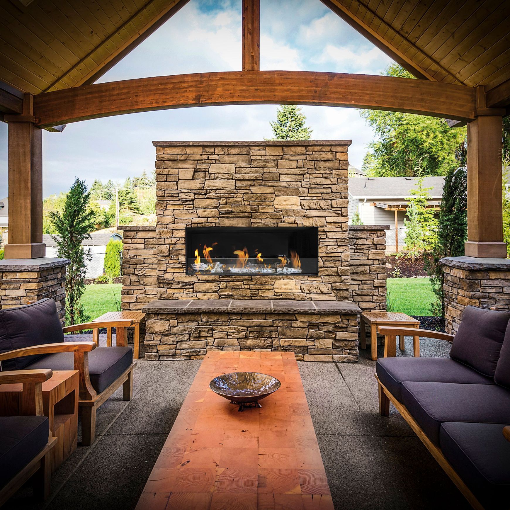 Patio Horizon - Panoramic | Gas Fireplace