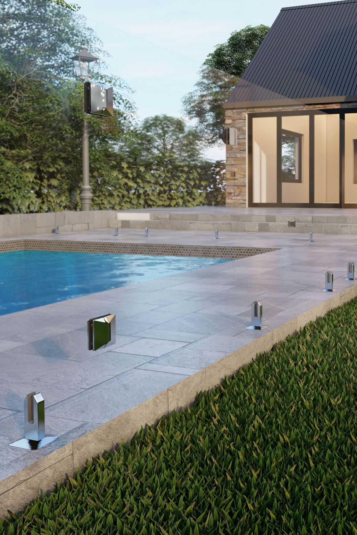 Edgetec® Atlantic and Luxe Latch Glass Pool Gate System