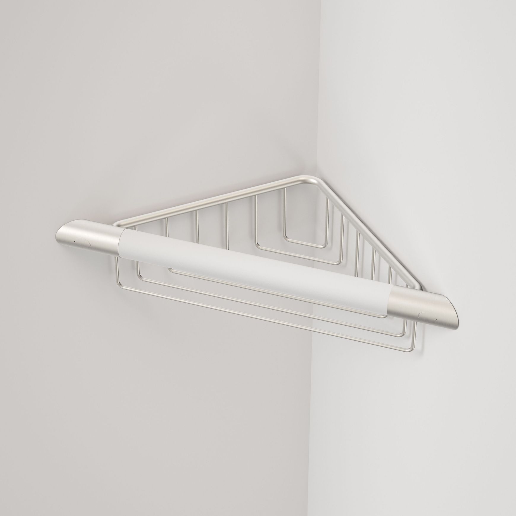 Opal Support Corner Shower Rail with Basket