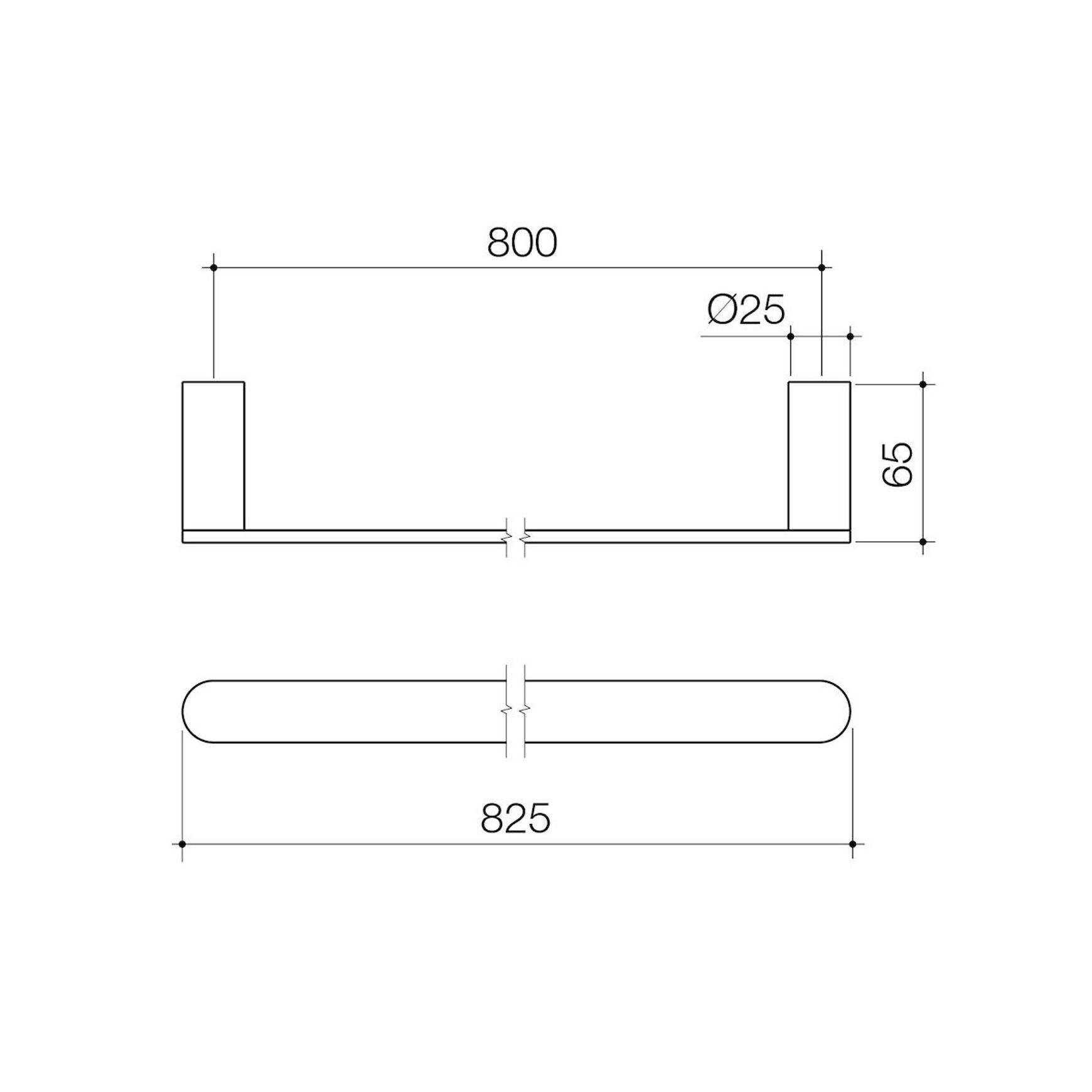 Urbane II Single Towel Rail