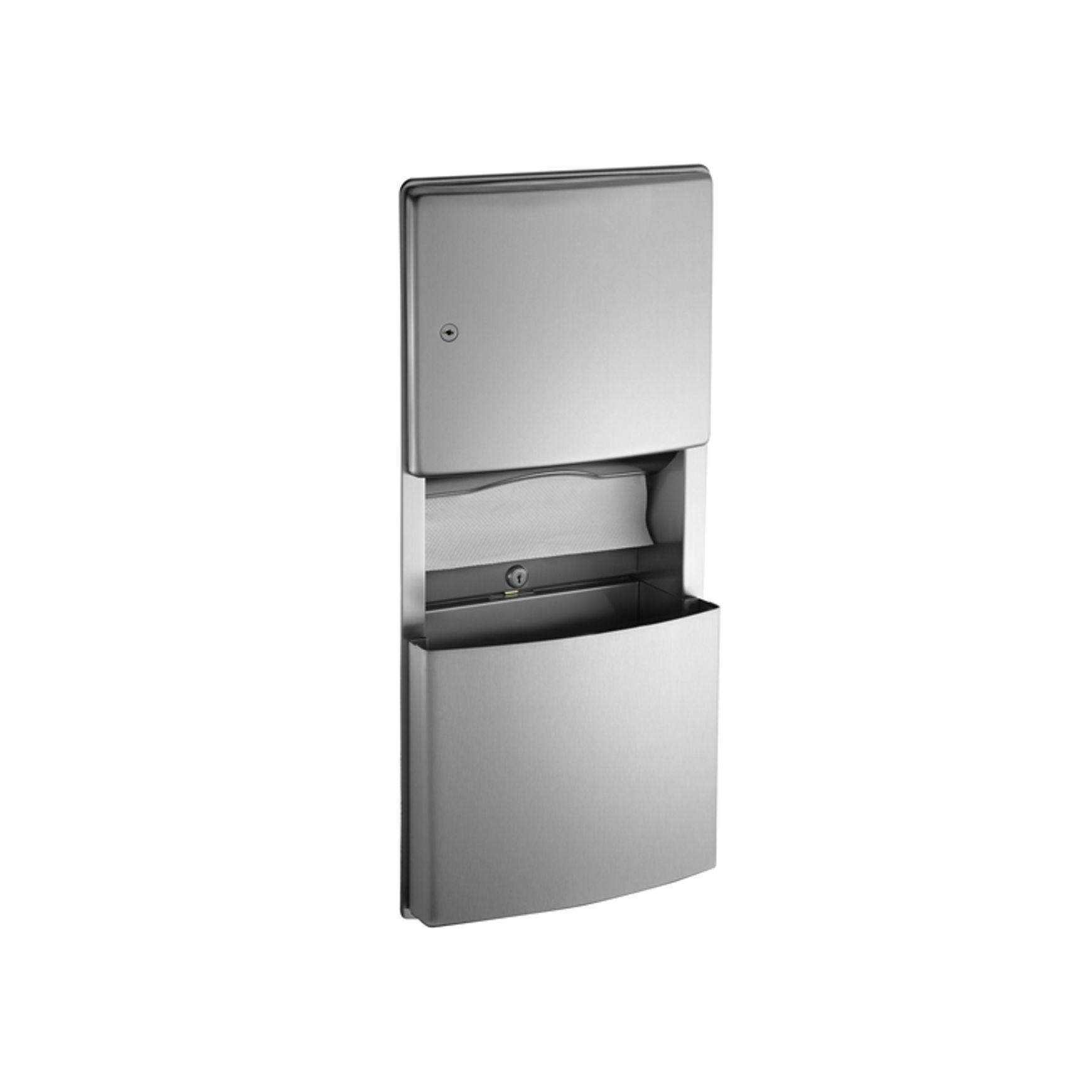 ASI Roval Recessed Mounted Paper Towel Dispenser and Waste Bin