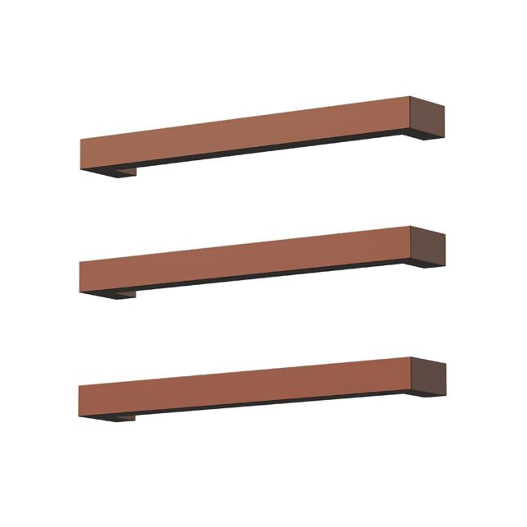 Largo Square Heated Towel Rail - 432mm