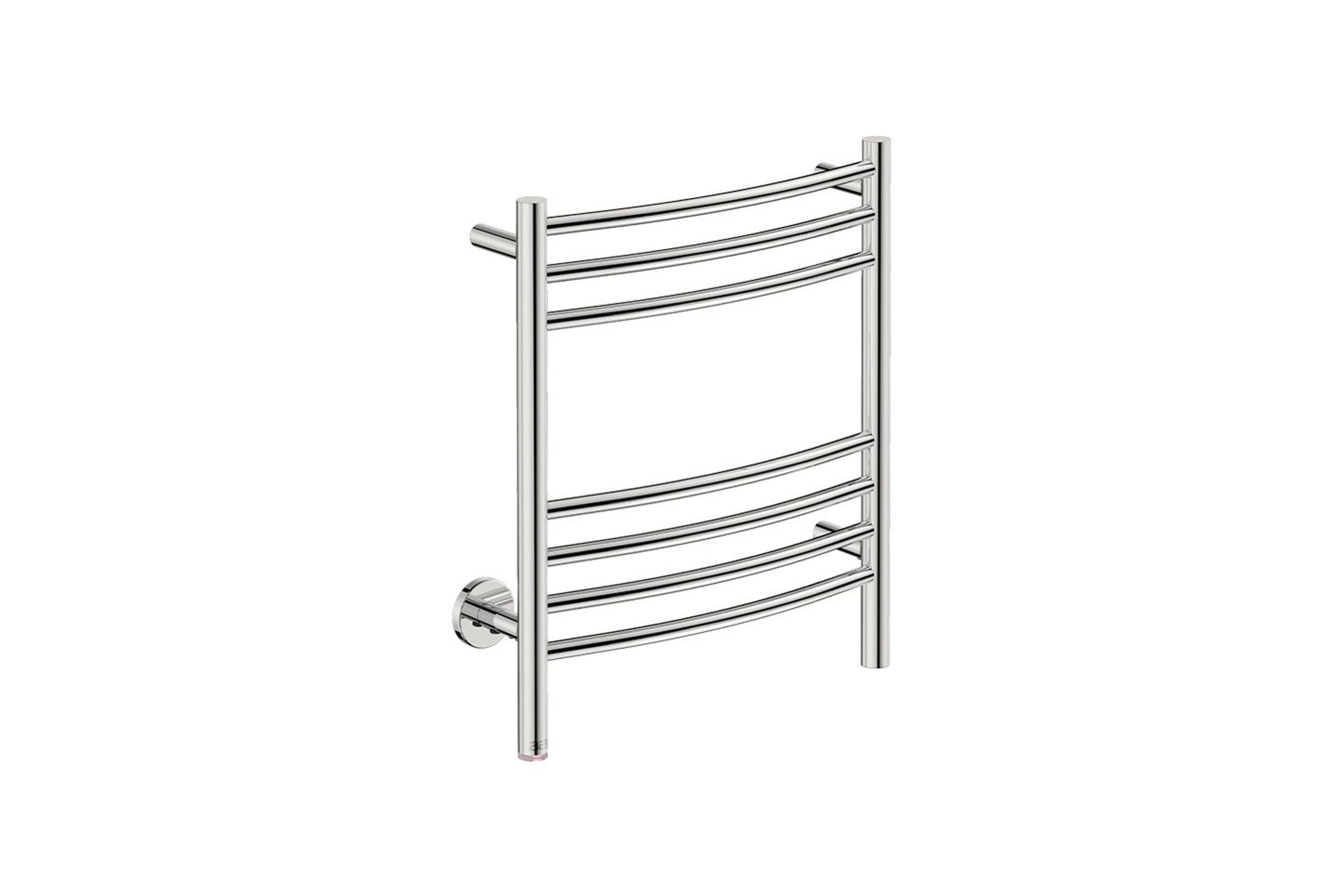 NATURAL 7 Bar 500mm Curved Heated Towel Rail with PTSelect Switch