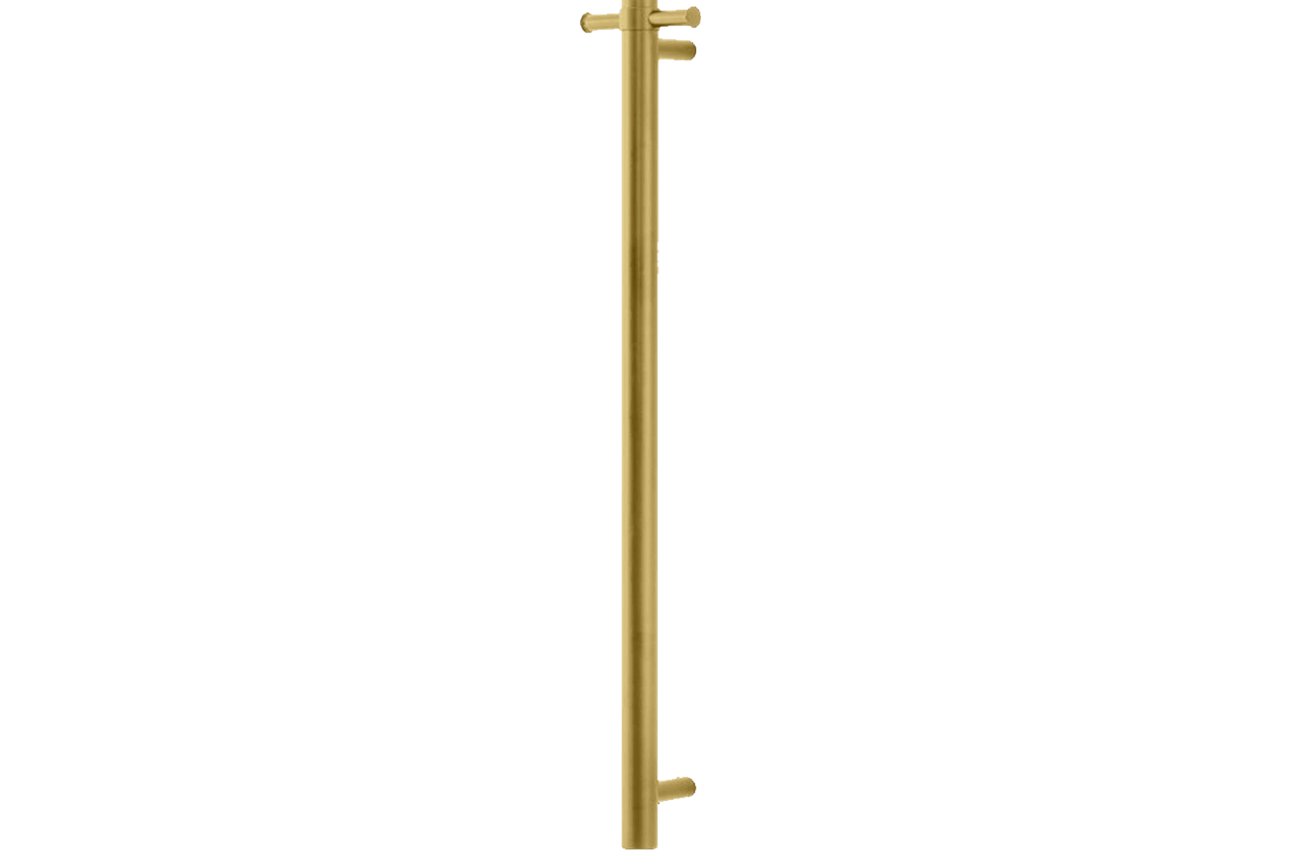 Vertical Heated Towel Rail Brushed Brass